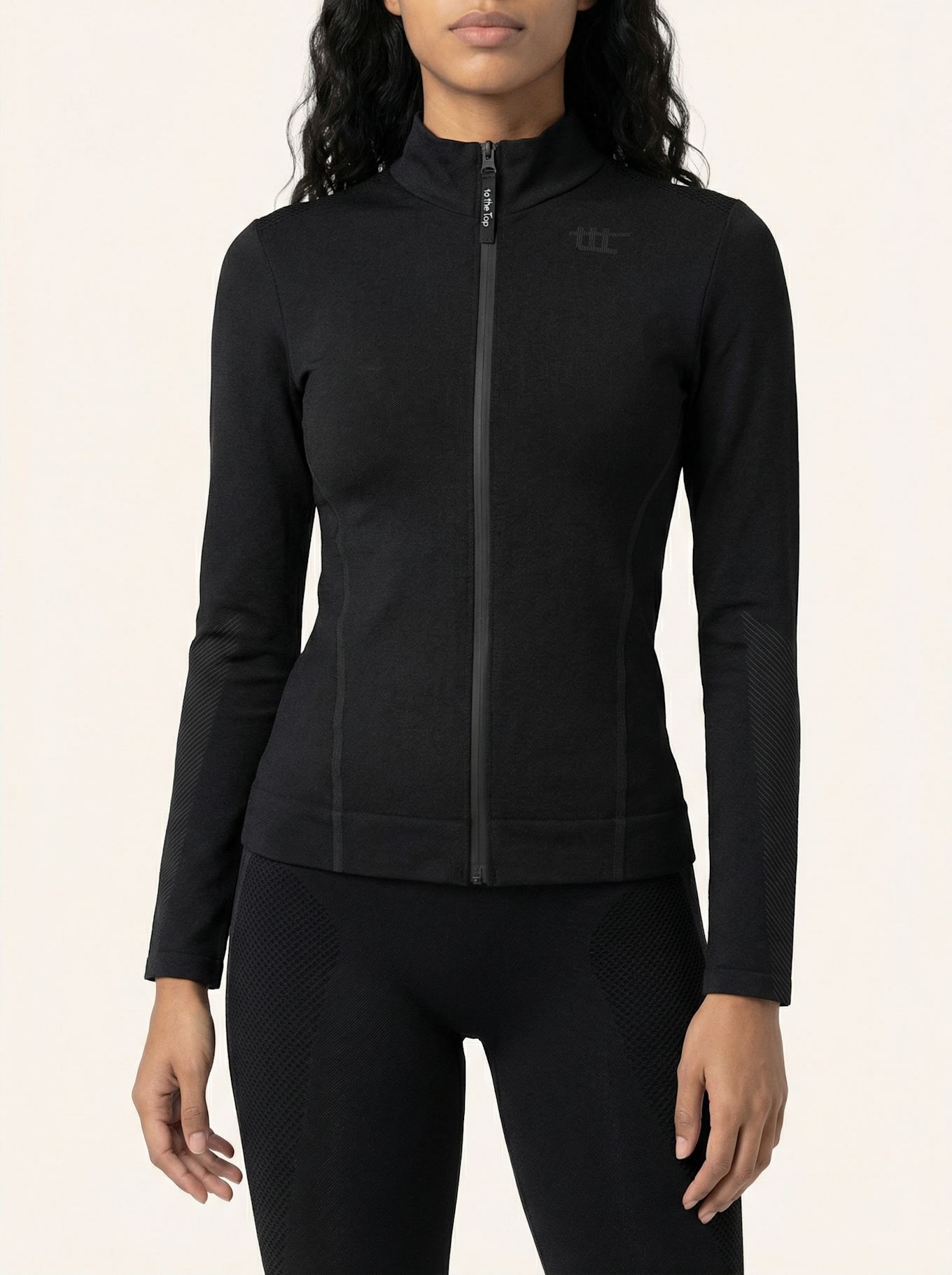 to the top Jacket SEAMLESS: SCHWARZ