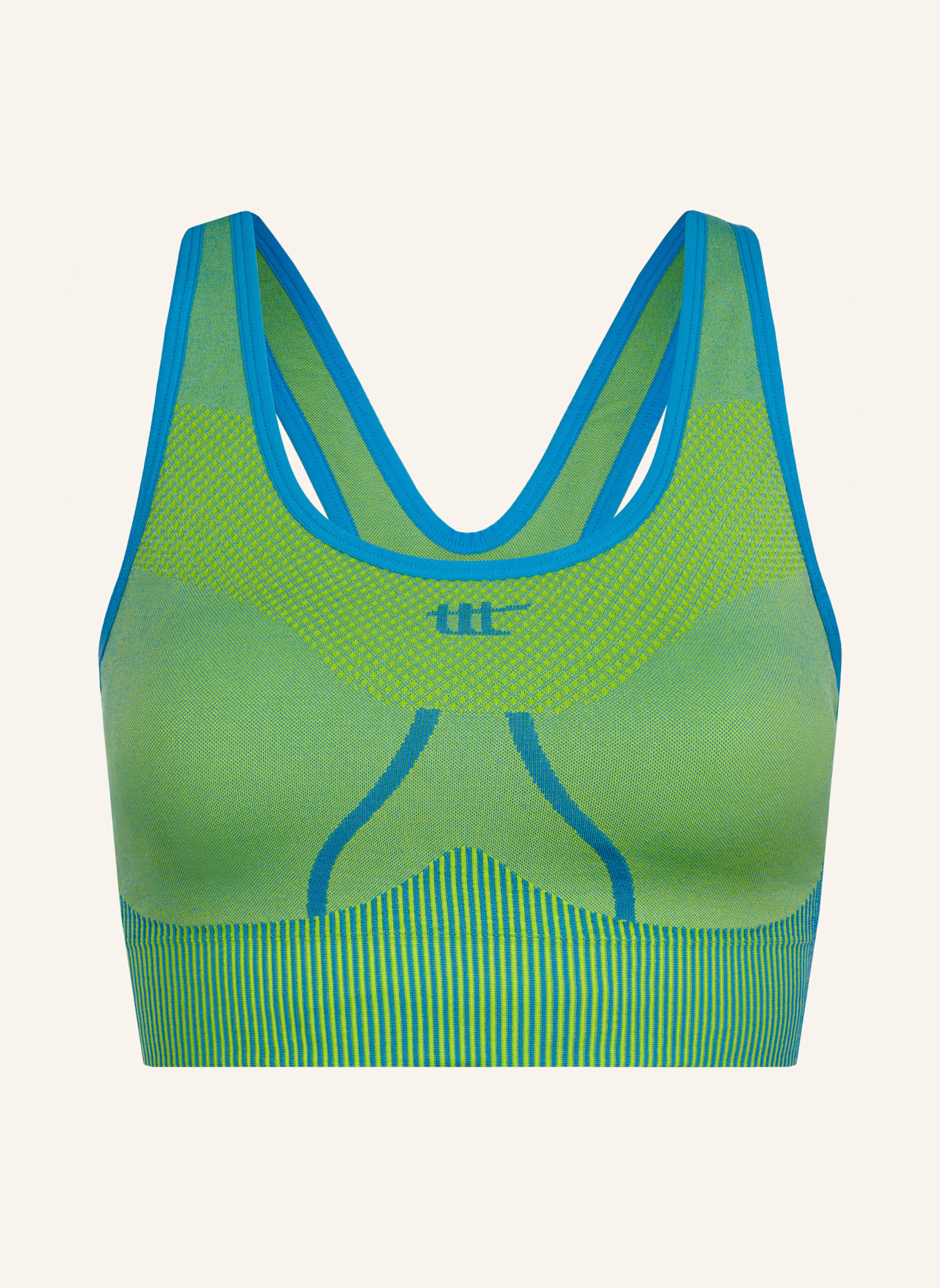 to the top Sports Bra SEAMLESS: NEONGRÜN