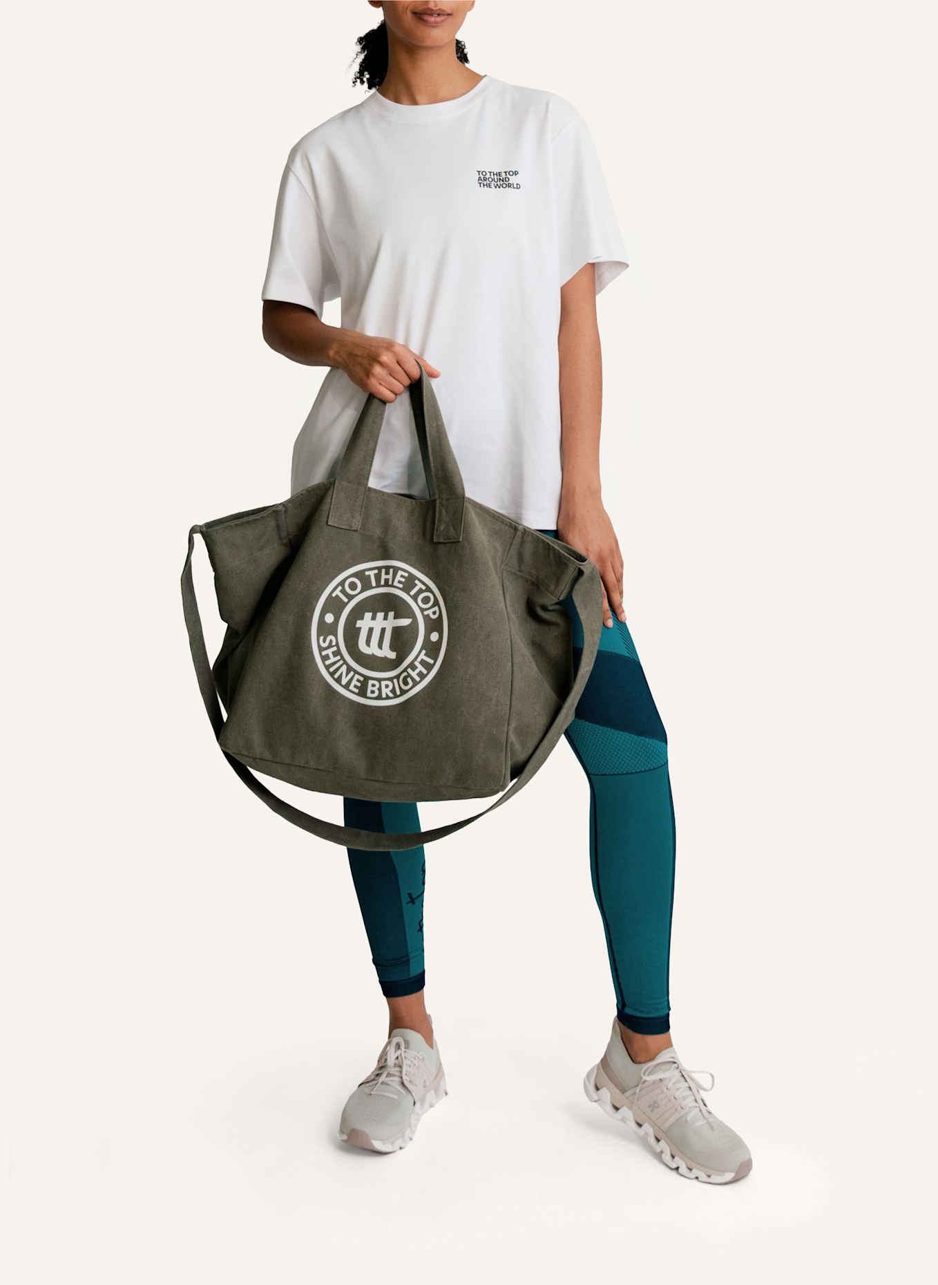 to the top Beach Bag TO THE TOP: KHAKI