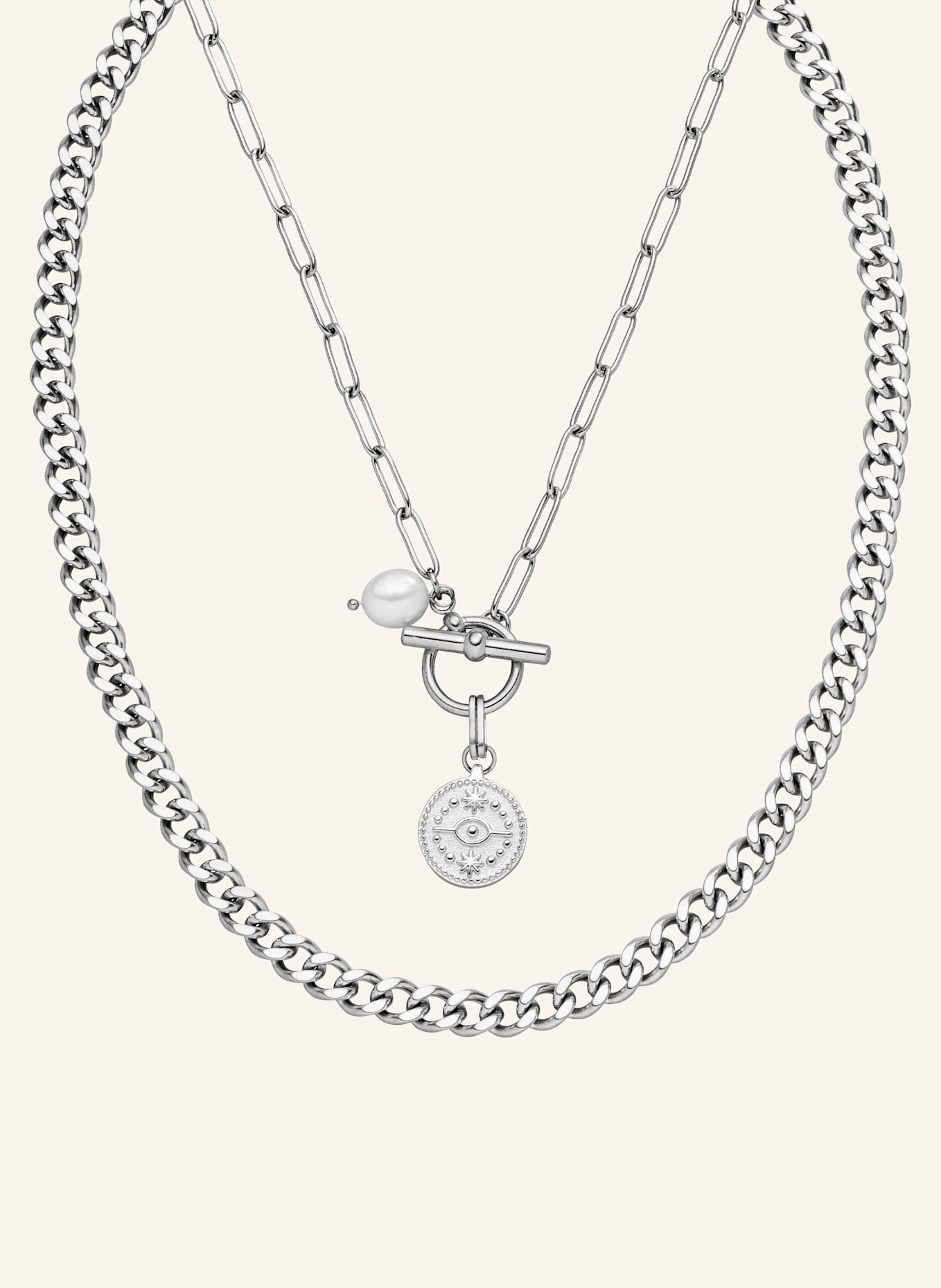 PURELEI Halsketten-Set MAKANI: SILBER