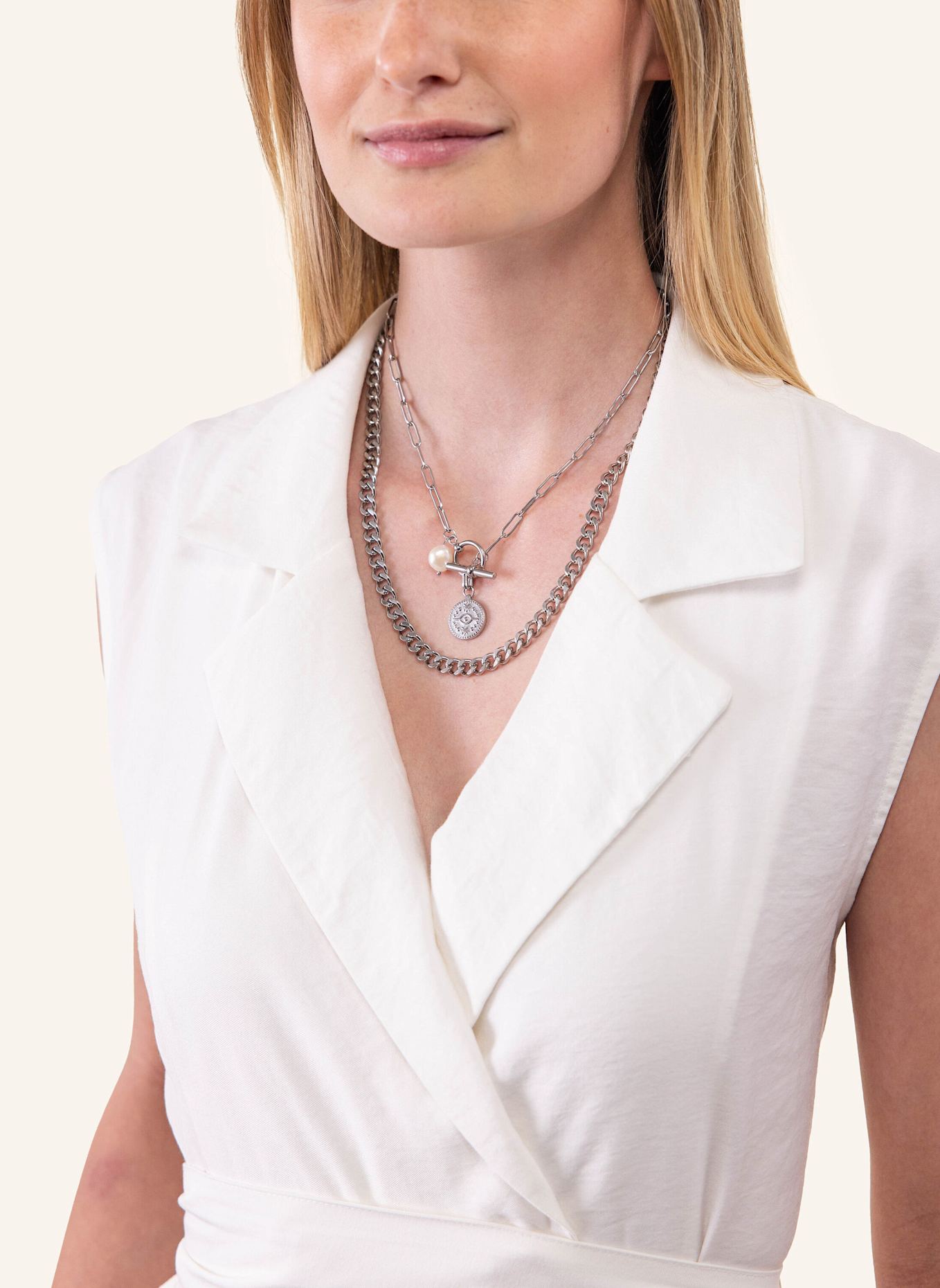 PURELEI Halsketten-Set MAKANI: SILBER