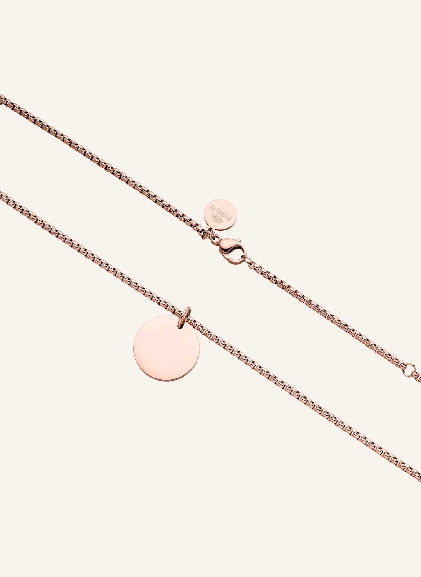 PURELEI Halskette KUMU O COIN: ROSÉGOLD