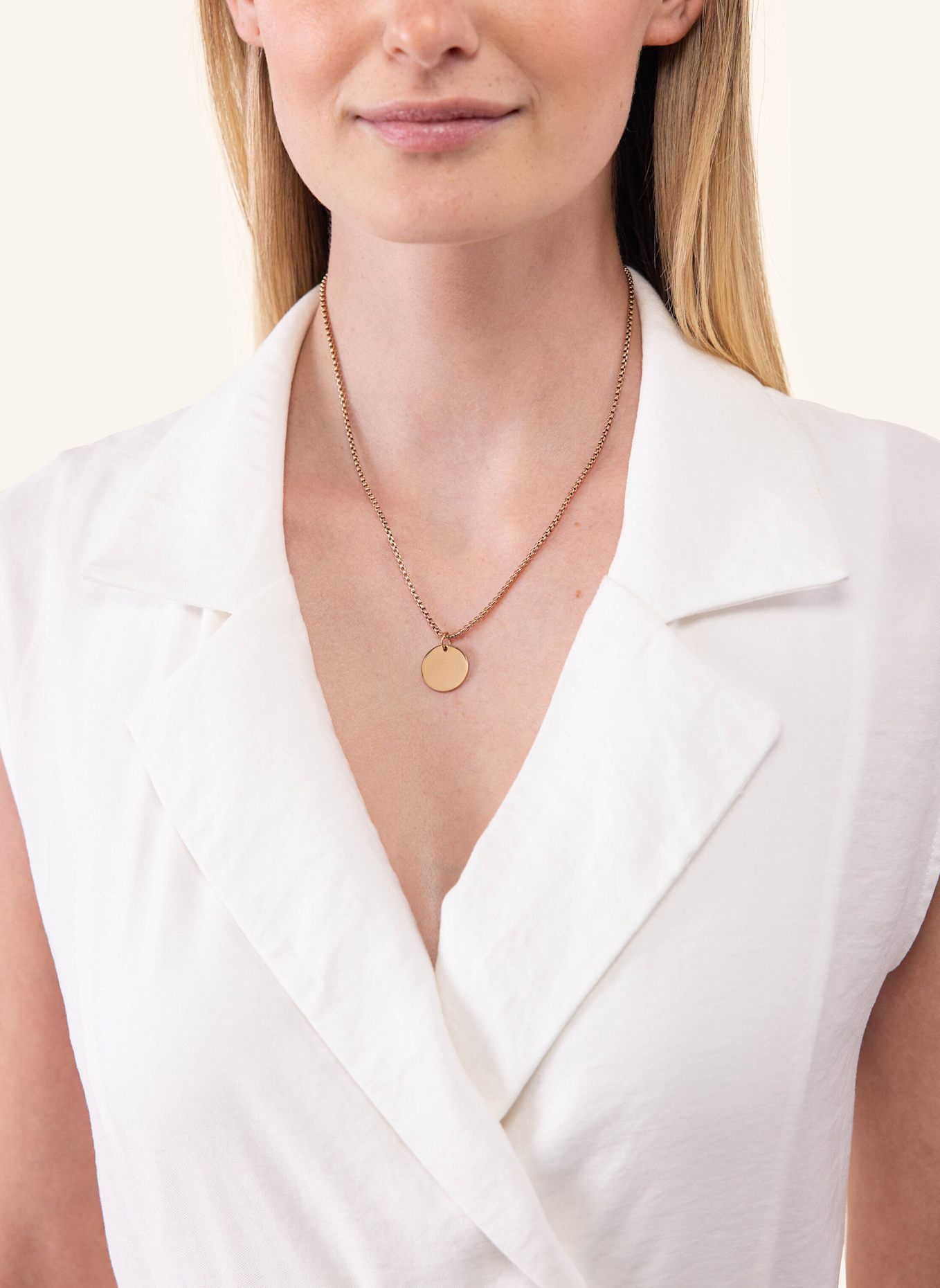 PURELEI Halskette KUMU O COIN: ROSÉGOLD