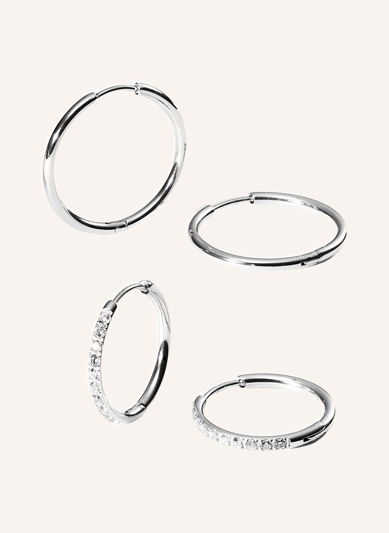 PURELEI Ohrring-Set LOVELY GLITTER: SILBER