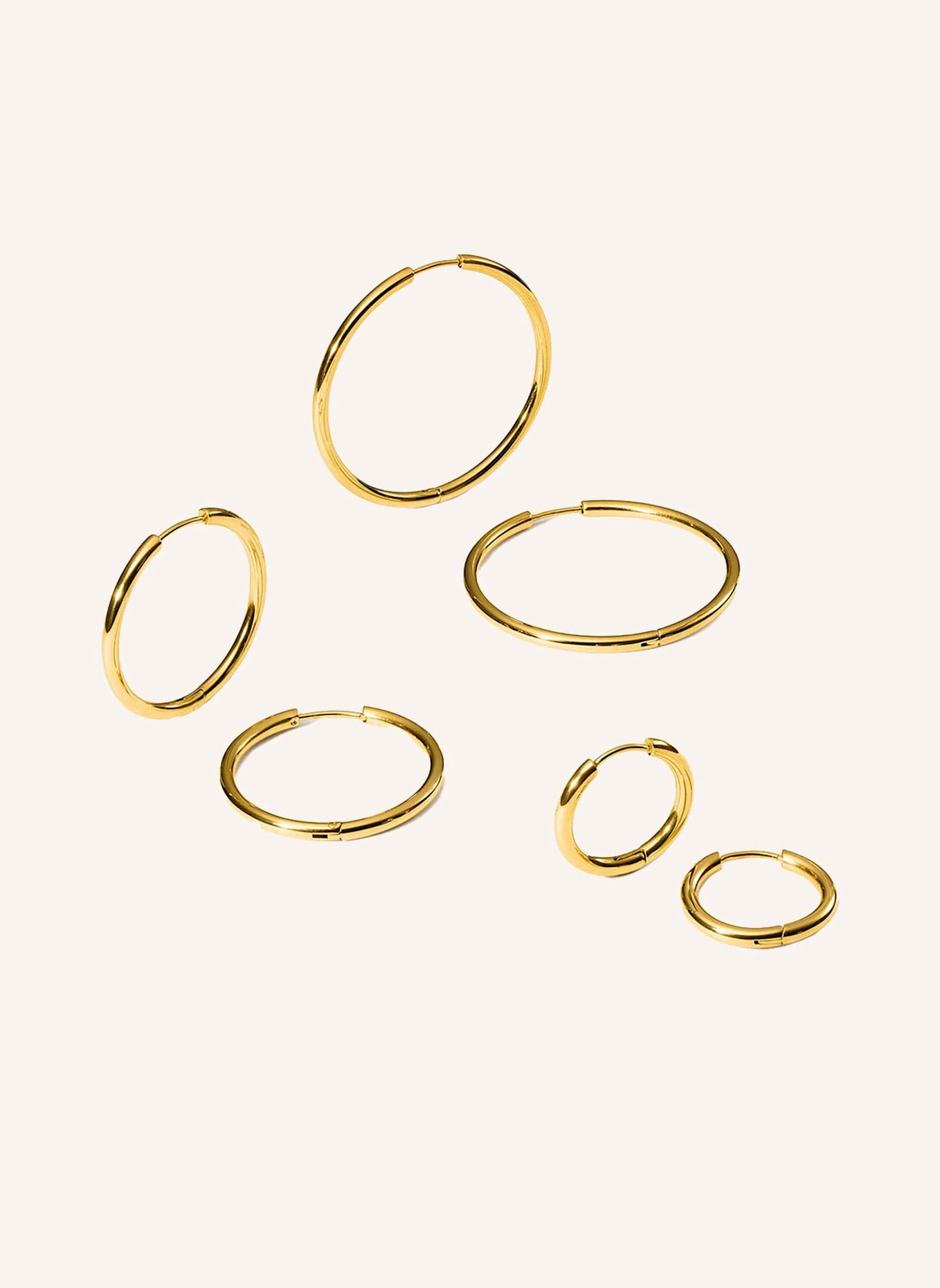 PURELEI 3er-Set Creolen ECHO: GOLD