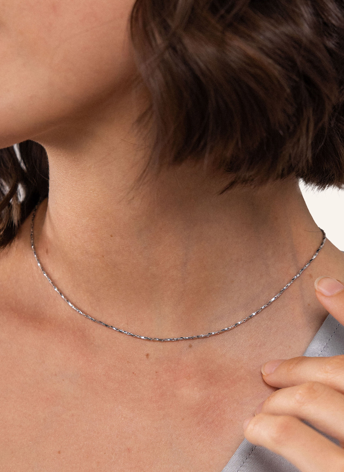 PURELEI Kette FACETS: SILBER