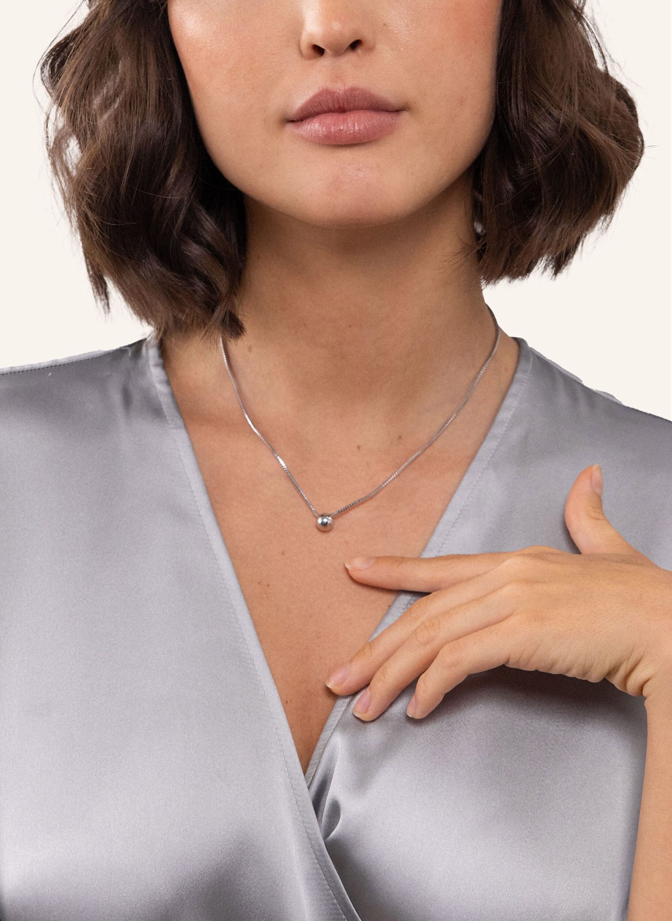 PURELEI Kette GLOSSY PEARL: SILBER