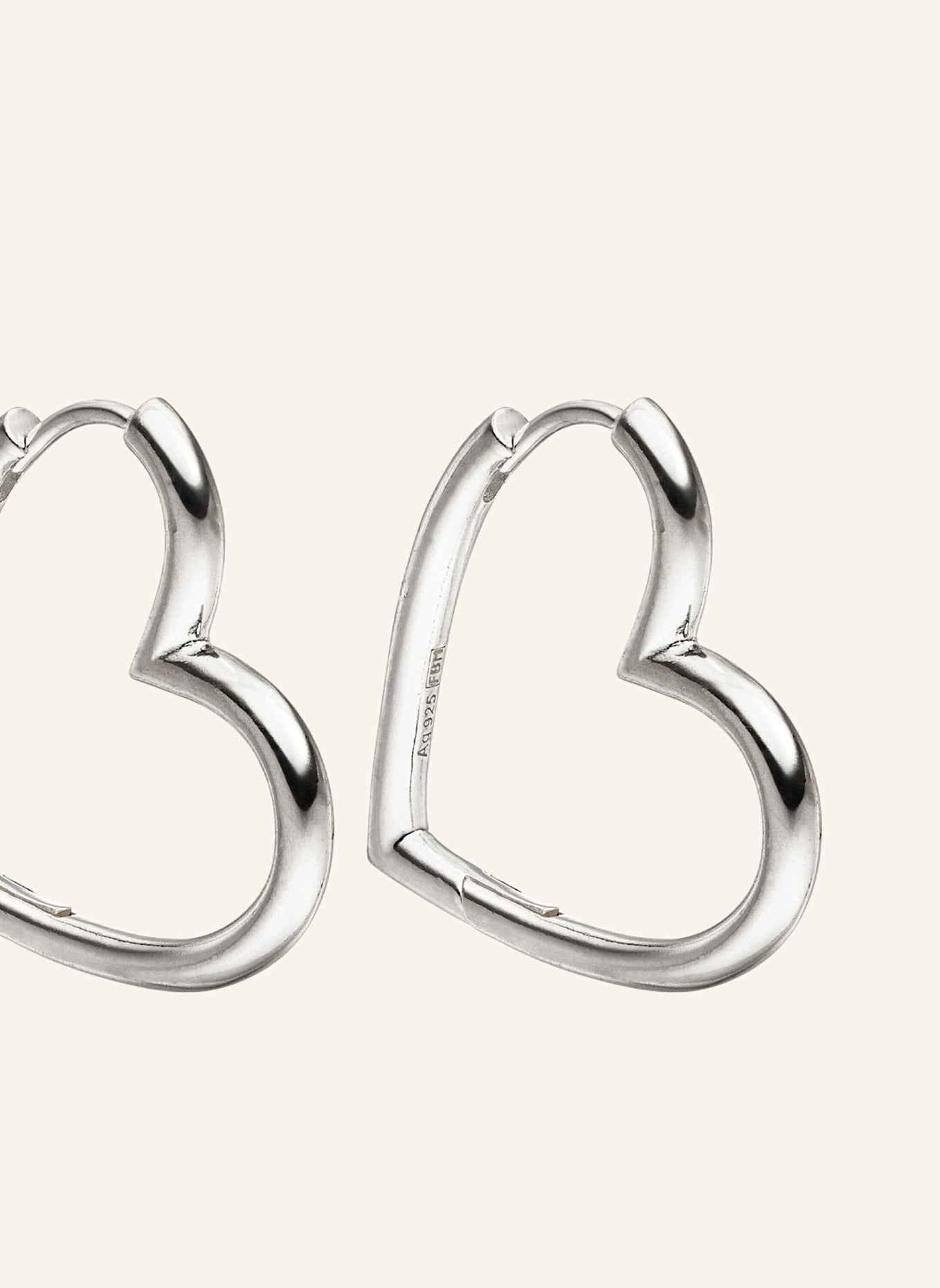 PURELEI Creolen HEARTS: SILBER