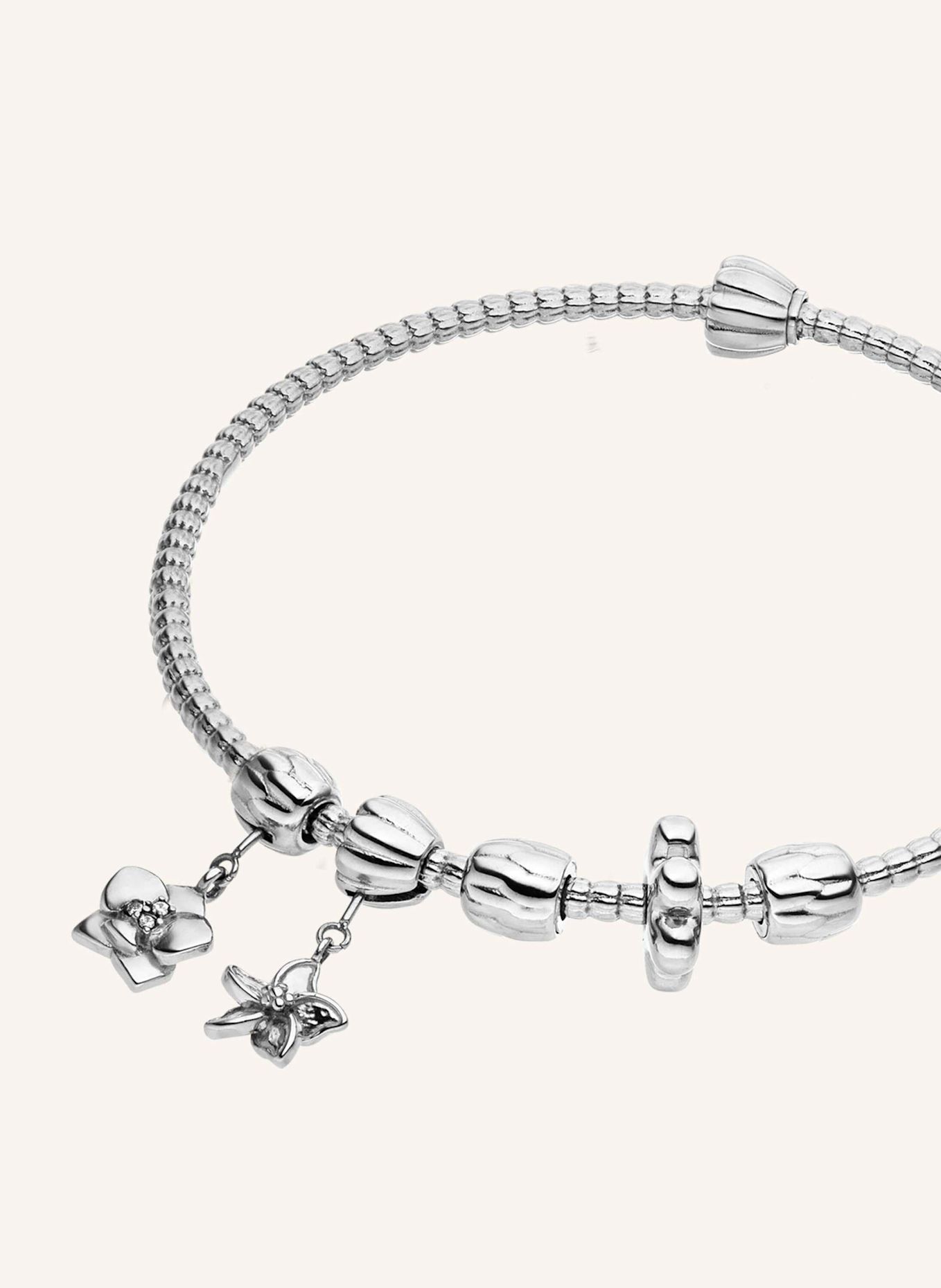 PURELEI Armreif-Set LEI FLOWER M-L: SILBER