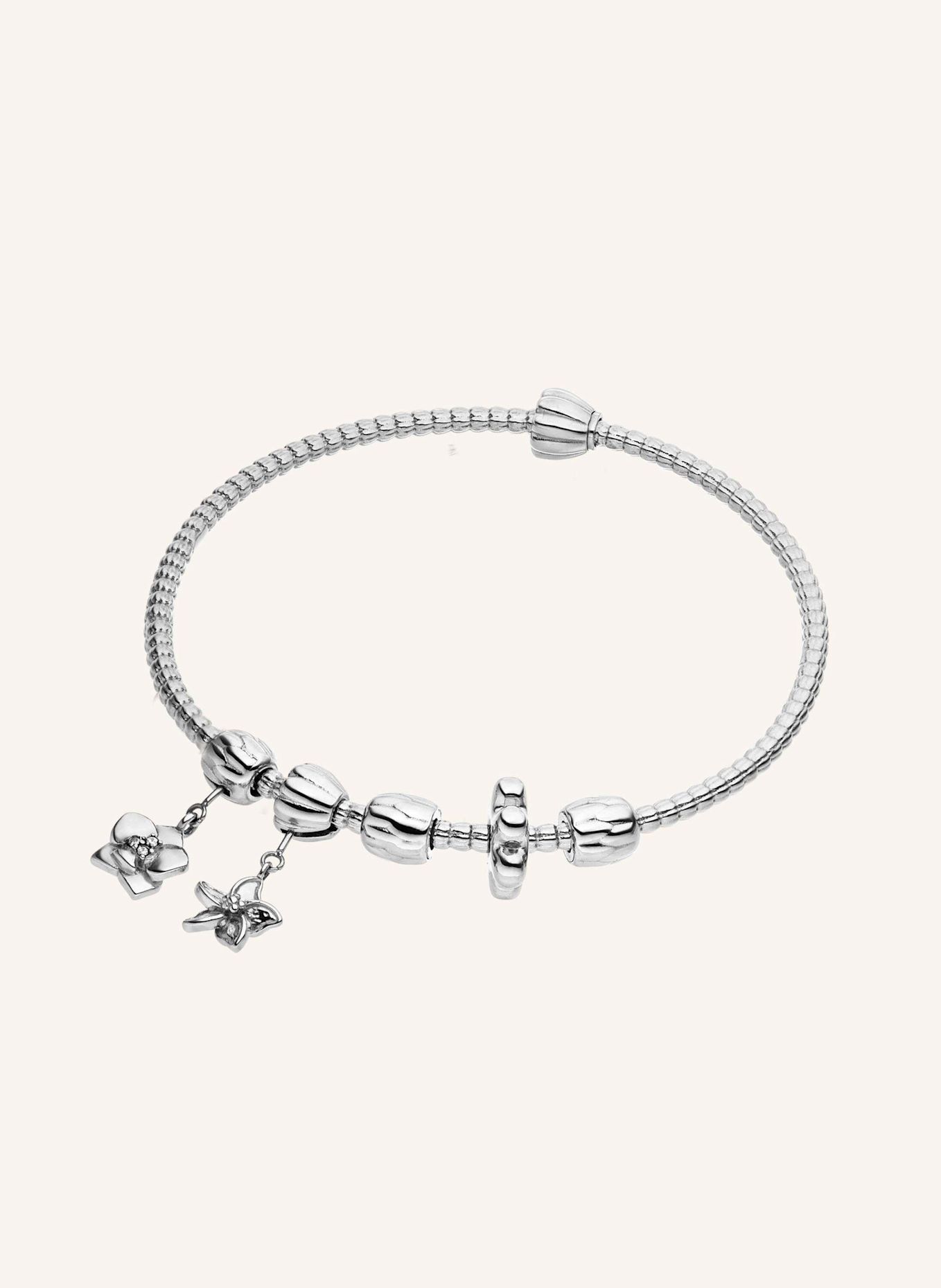 PURELEI Armreif-Set LEI FLOWER M-L: SILBER