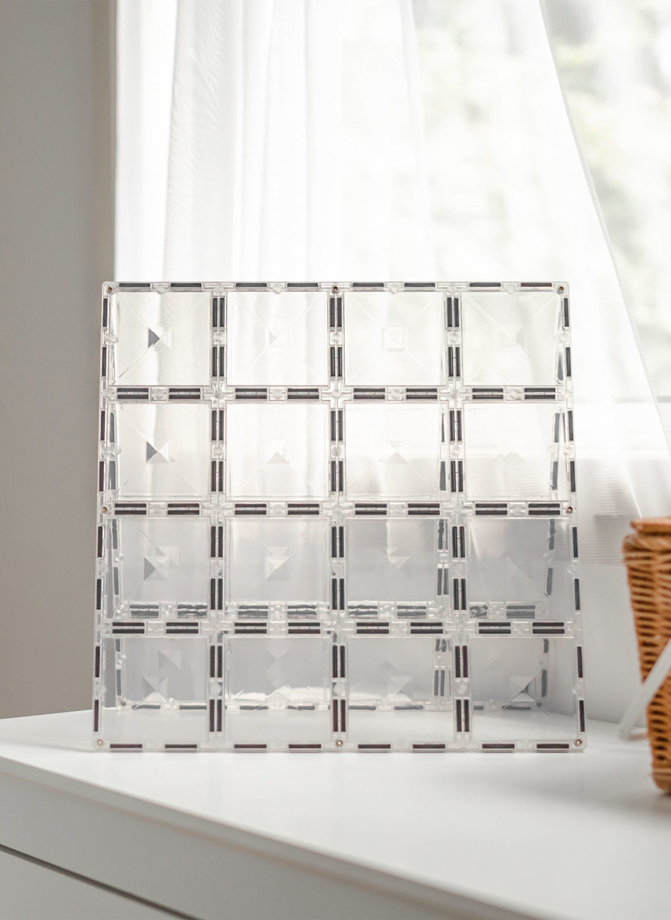 Connetix Grundplatten-Set CLEAR: WEISS