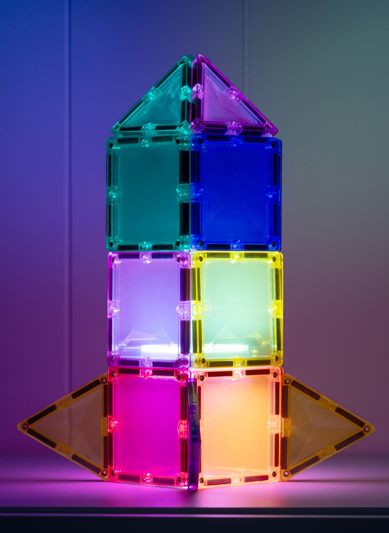 Connetix Light Star-Set: BLAU