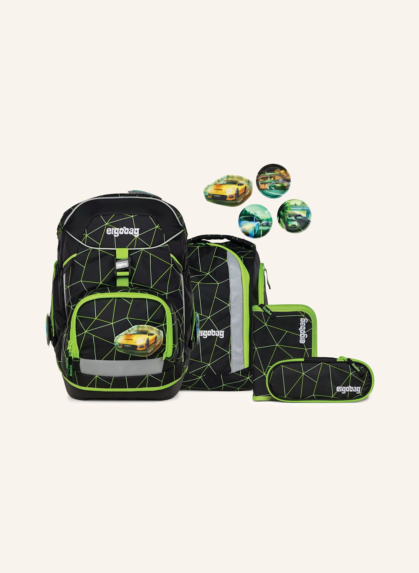 ergobag PACK Set: NEONGRÜN