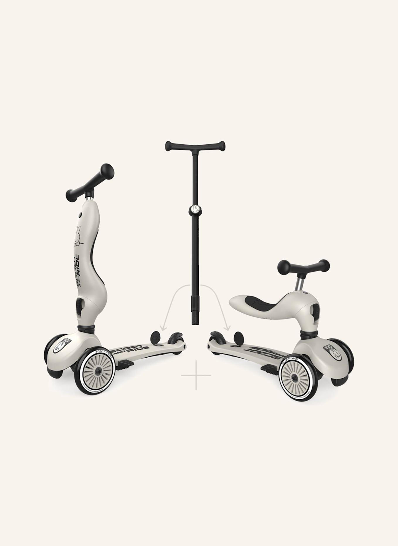 Scoot and Ride Scooter HIGHWAYKICK 1 Push & Go: BEIGE