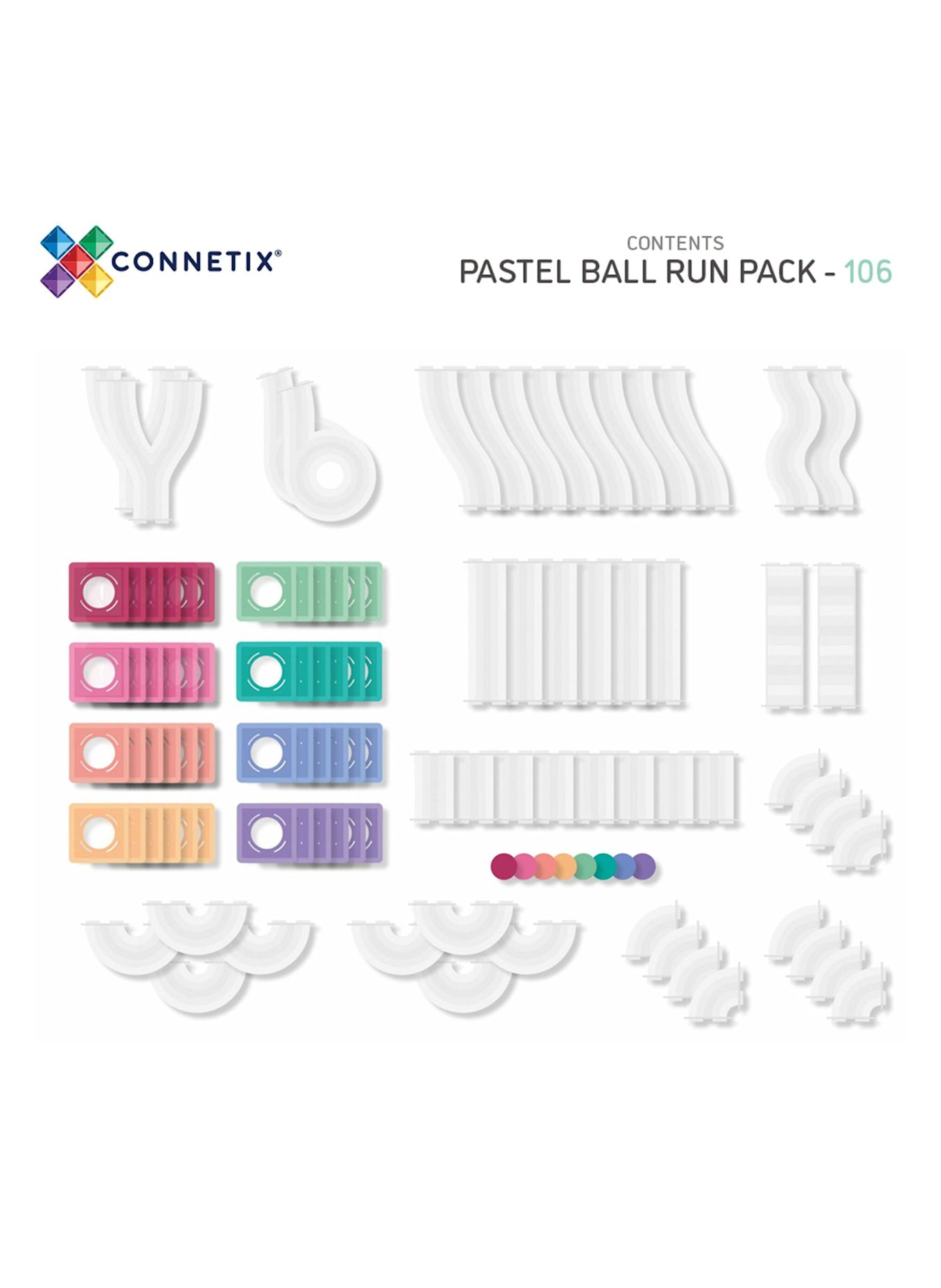 Connetix Kugelbahnen-Set PASTELL: ROSA
