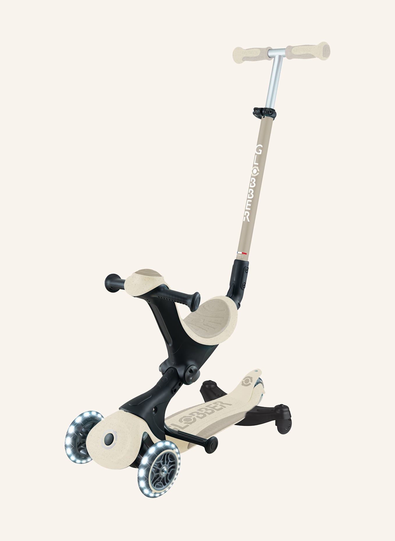 GLOBBER Scooter GO-UP DELUXE LIGHTS ECO 360: WEISS