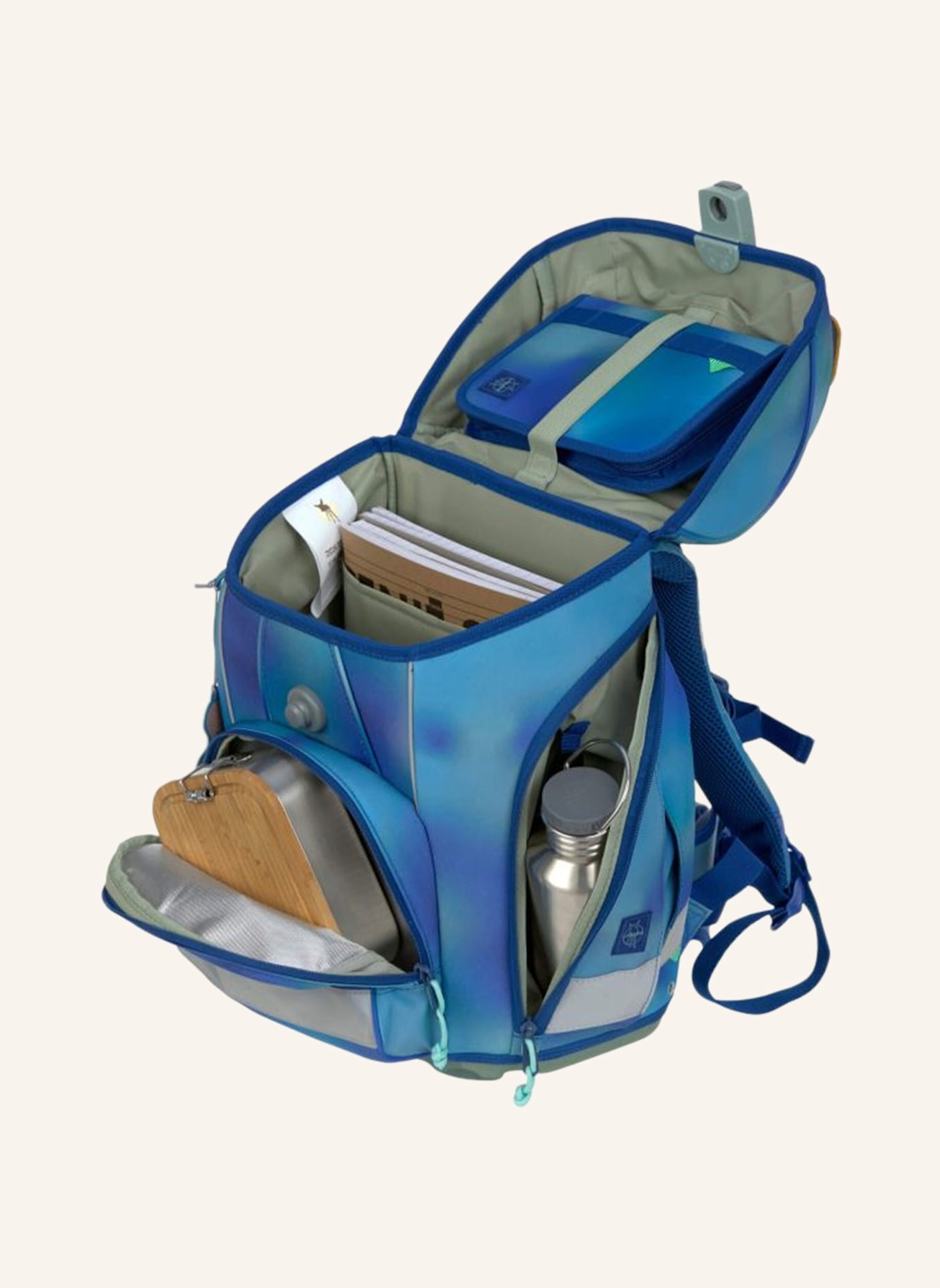 LÄSSIG Schulranzen Set BOXY UNIQUE: BLAU