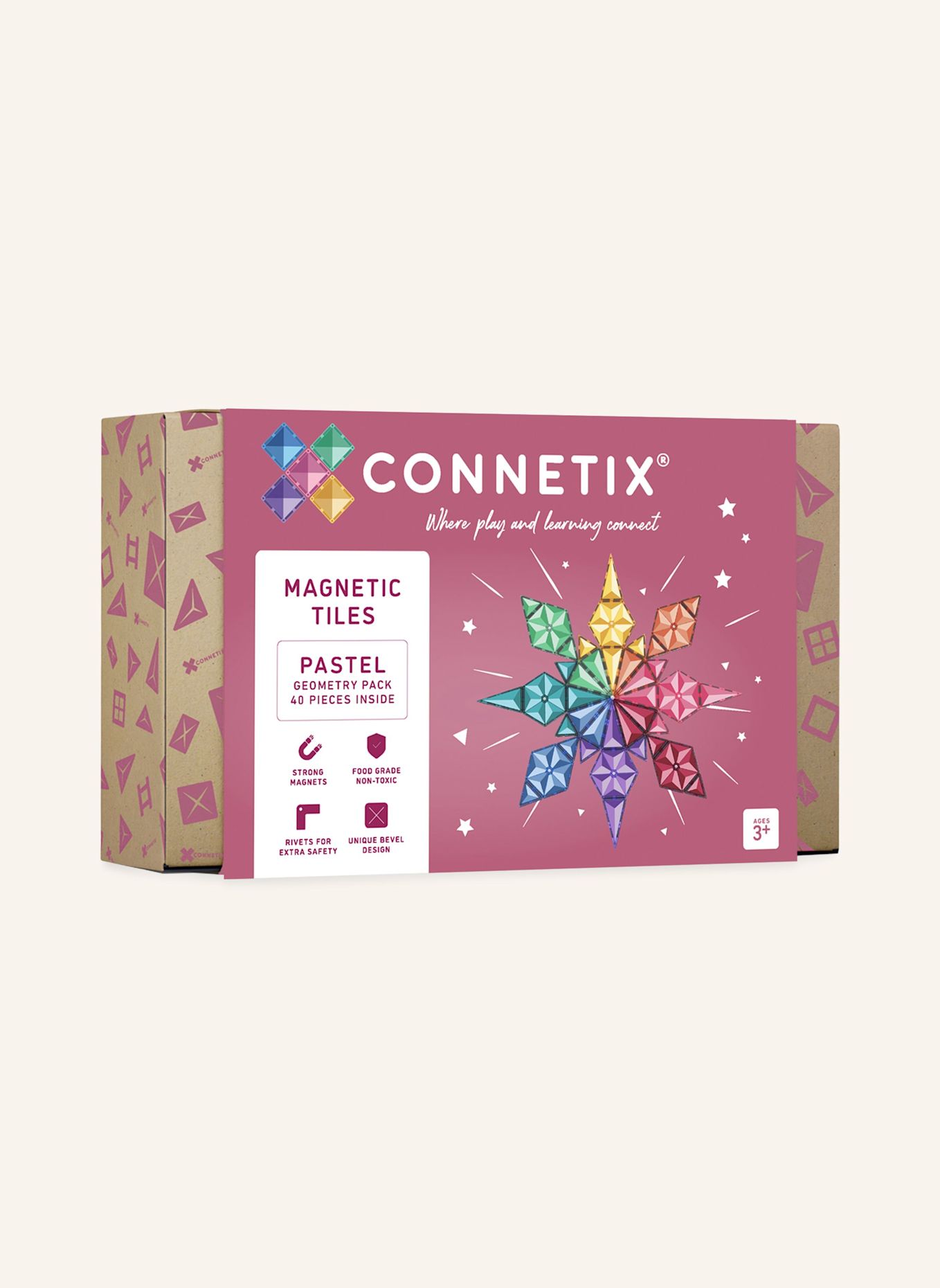 Connetix Geometrie-Set PASTELL: ROSA