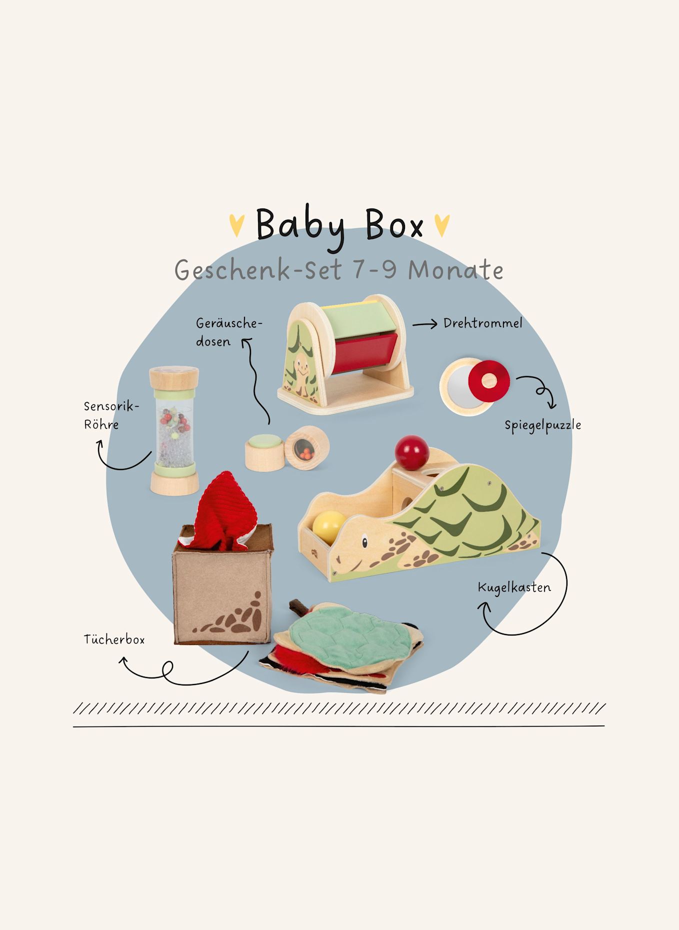 small foot „Probieren & Verstehen“ Baby-Box 7 - 9 Monate: GRÜN