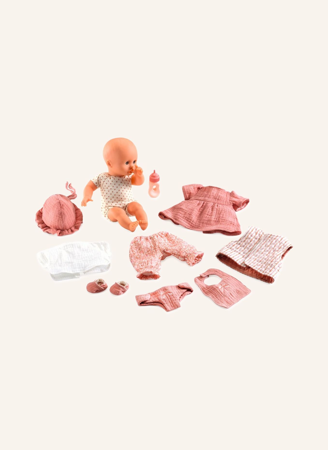 DJECO Puppe POMEA im Koffer: PINK