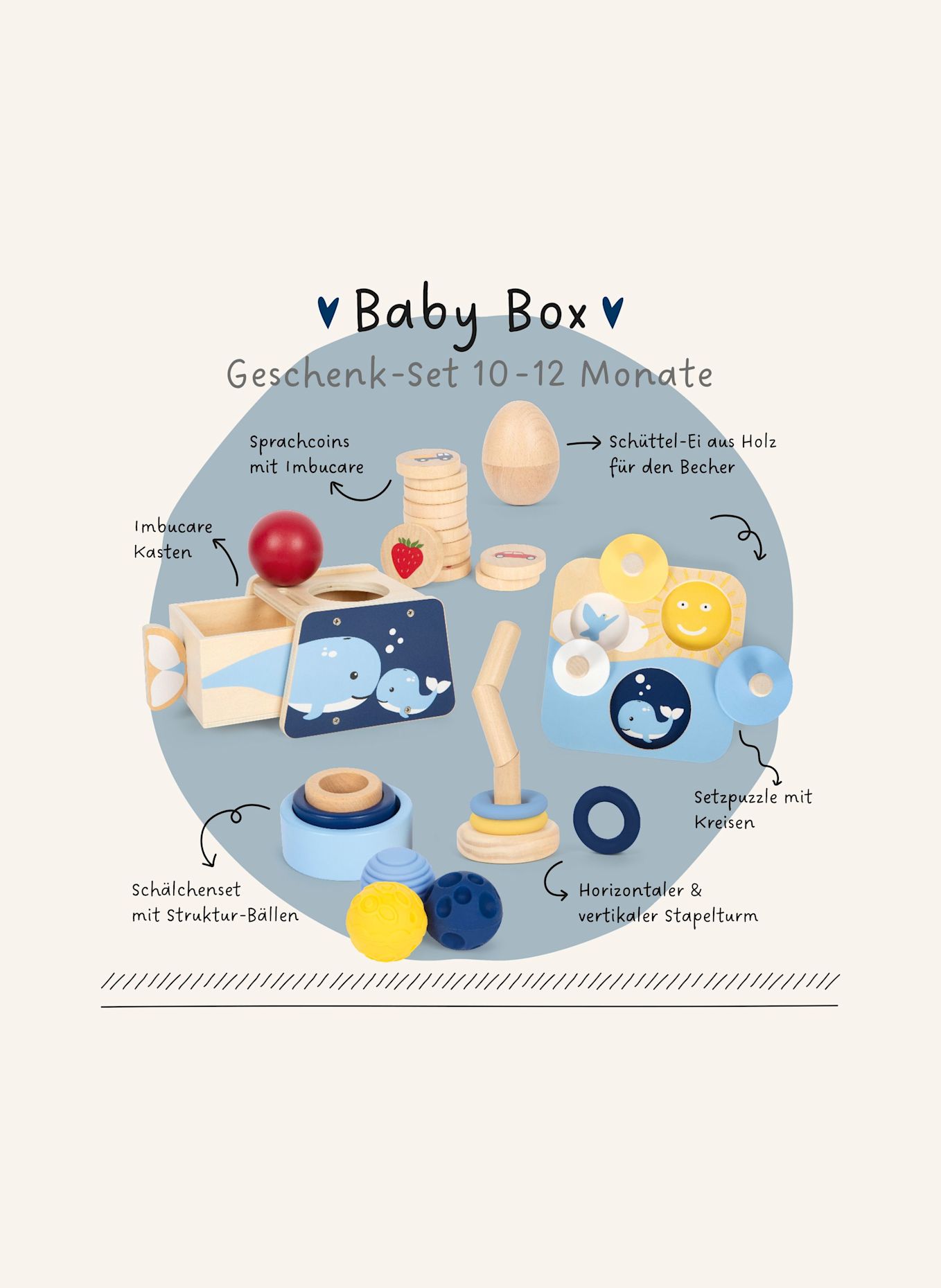 small foot „Ordnen & Sortieren“ Baby-Box 10 - 12 Monate: BLAU