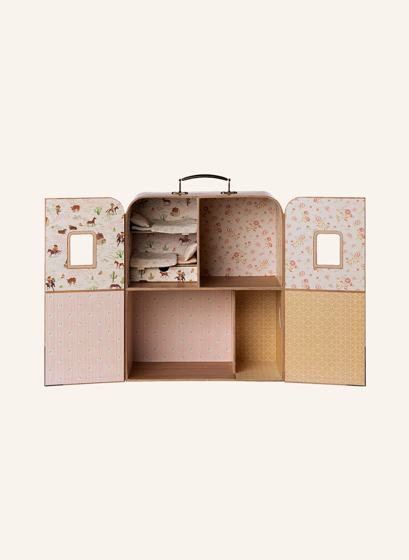Maileg Kleine Schwester und Bruder Maus SUITCASA: BEIGE