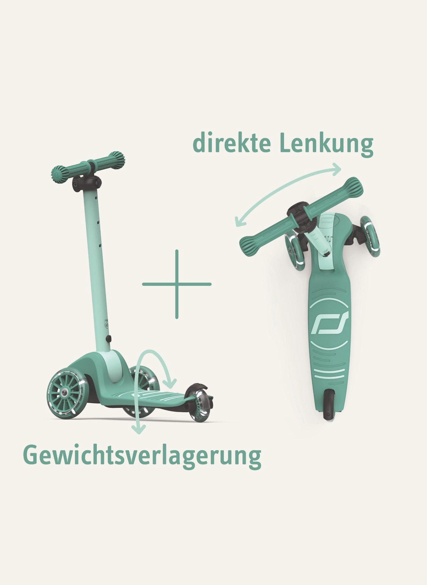 Scoot and Ride Scooter HIGHWAYKICK 3S: GRÜN