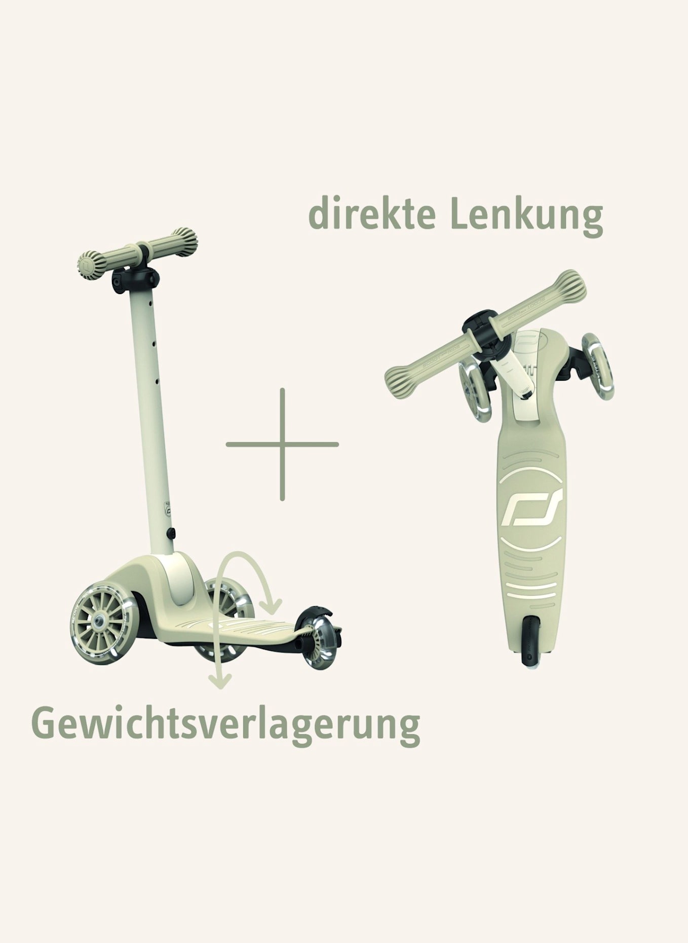 Scoot and Ride Scooter HIGHWAYKICK 3S: BEIGE