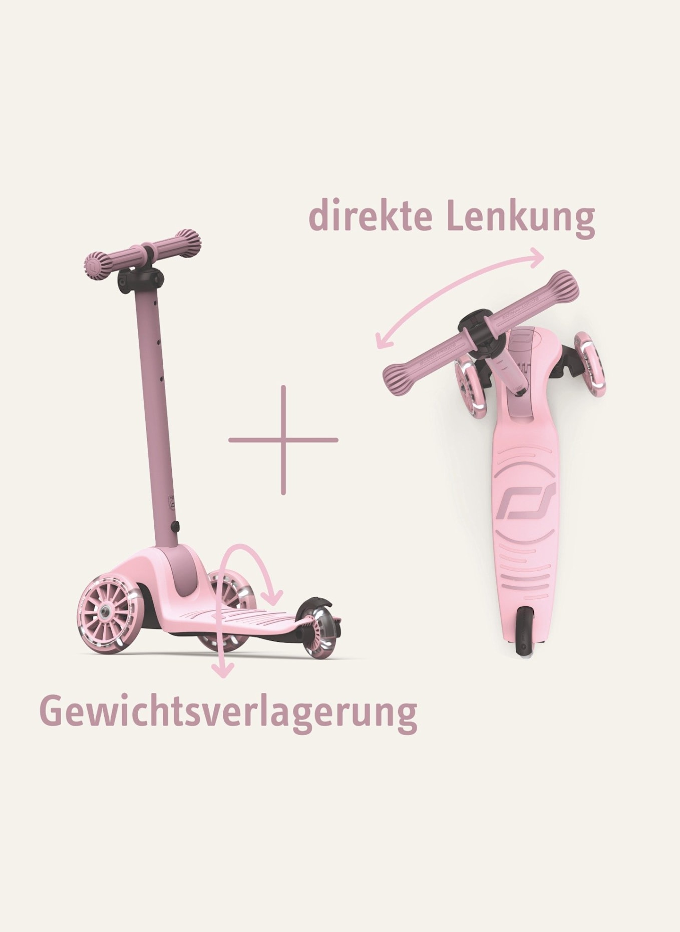 Scoot and Ride Scooter HIGHWAYKICK 3S: ROSA