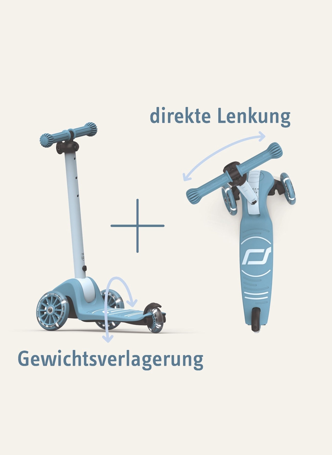 Scoot and Ride Scooter HIGHWAYKICK 3S: BLAU