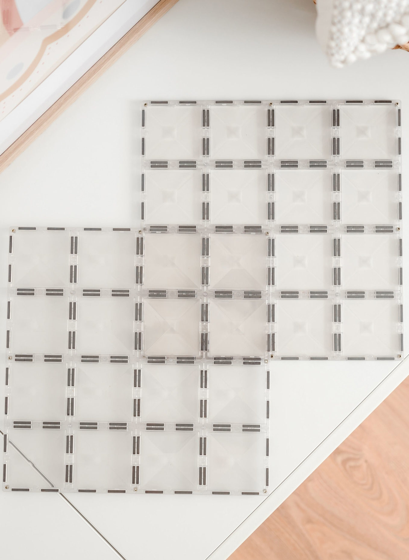 Connetix Grundplatten-Set CLEAR: WEISS