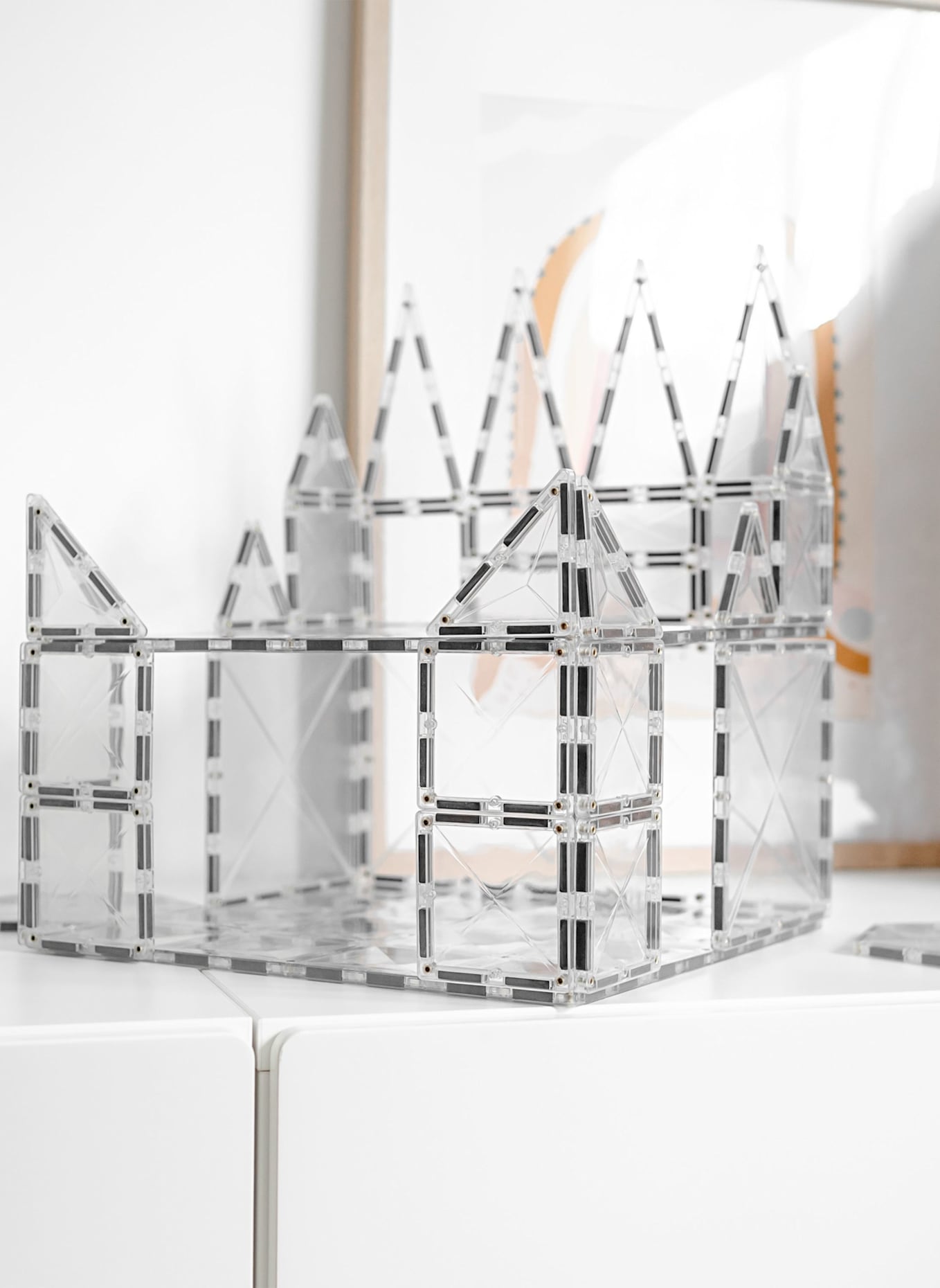 Connetix Grundplatten-Set CLEAR: WEISS