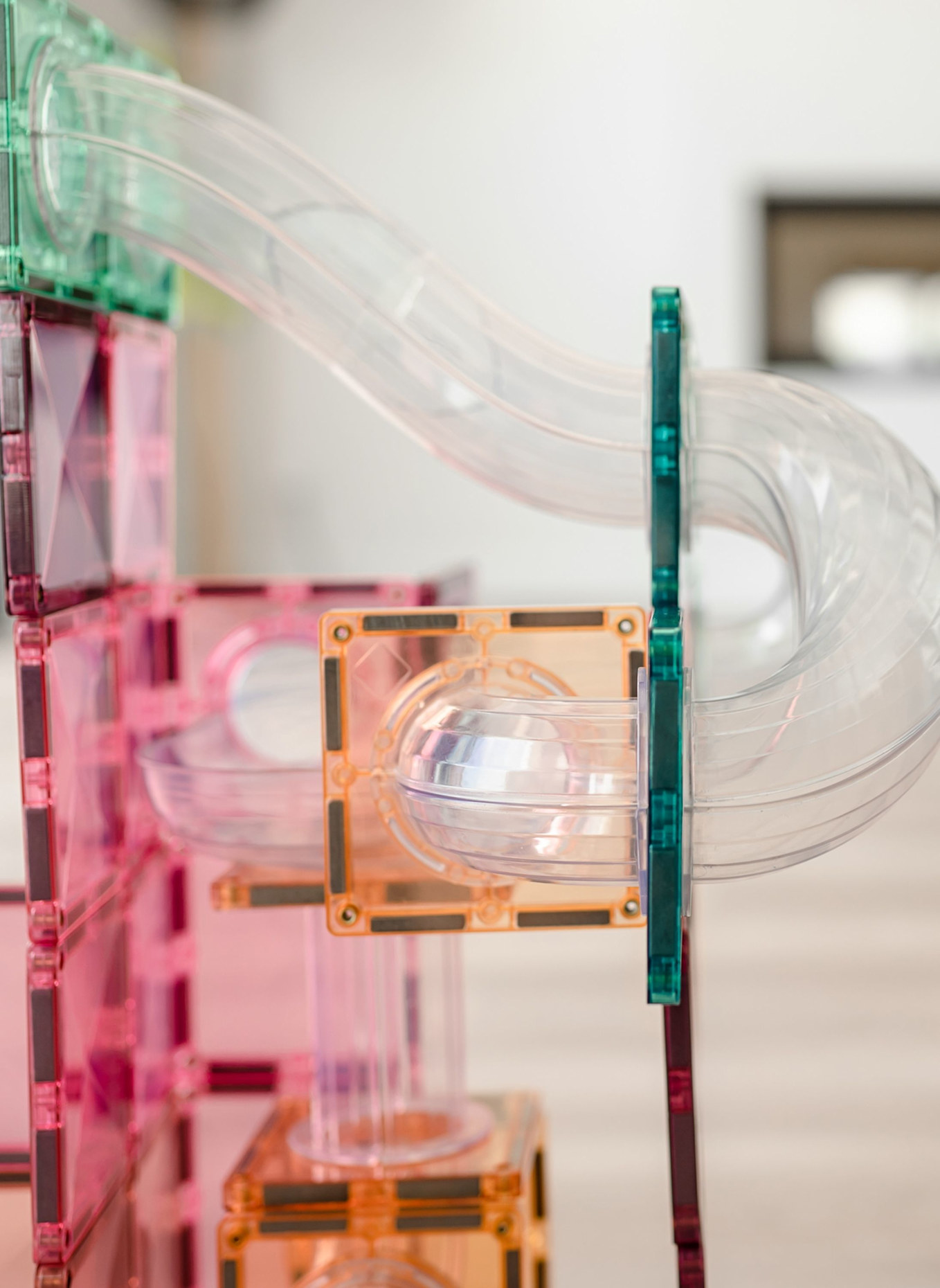 Connetix Kugelbahnen-Erweiterungs-Set PASTELL: ROSA