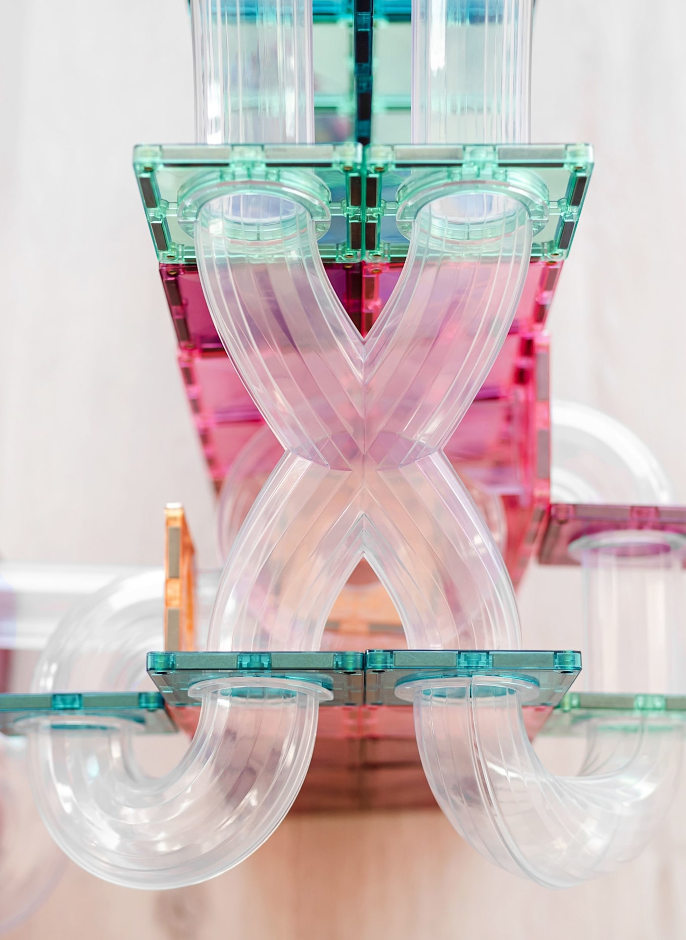 Connetix Kugelbahnen-Erweiterungs-Set PASTELL: ROSA