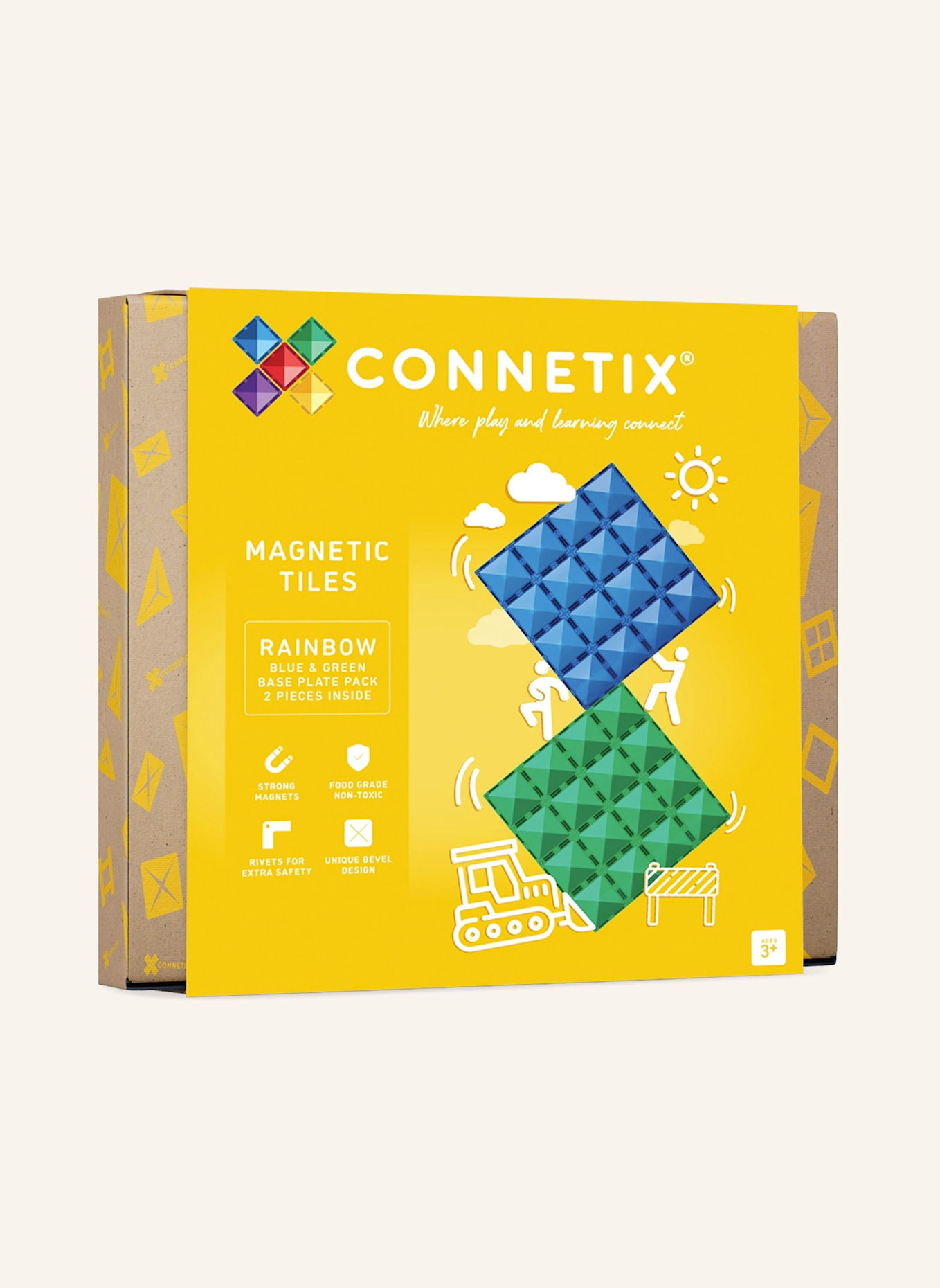Connetix Grundplatten-Set REGENBOGEN: BLAU