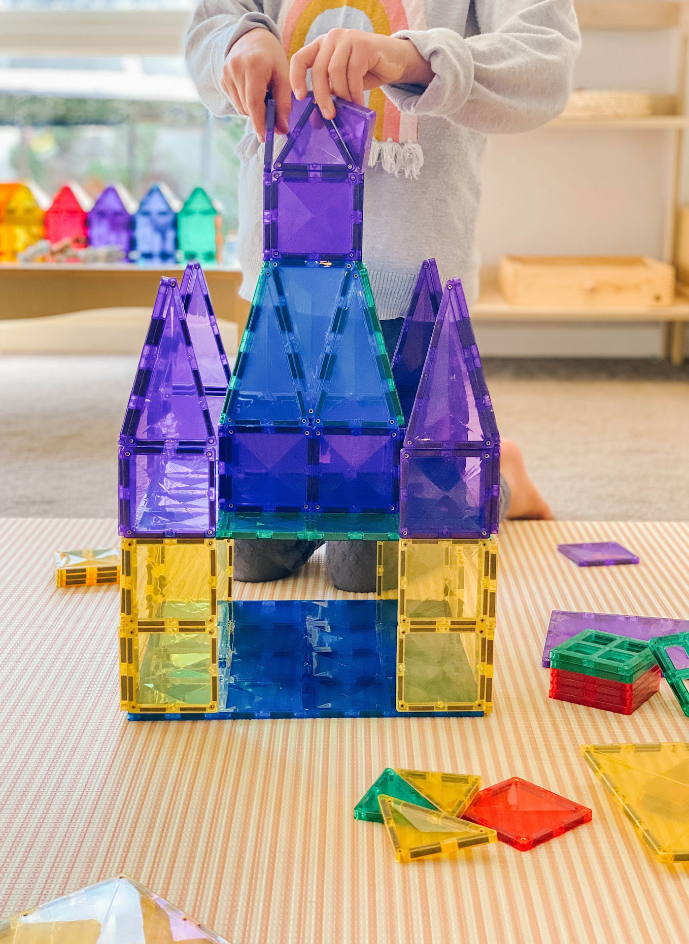 Connetix Grundplatten-Set REGENBOGEN: BLAU