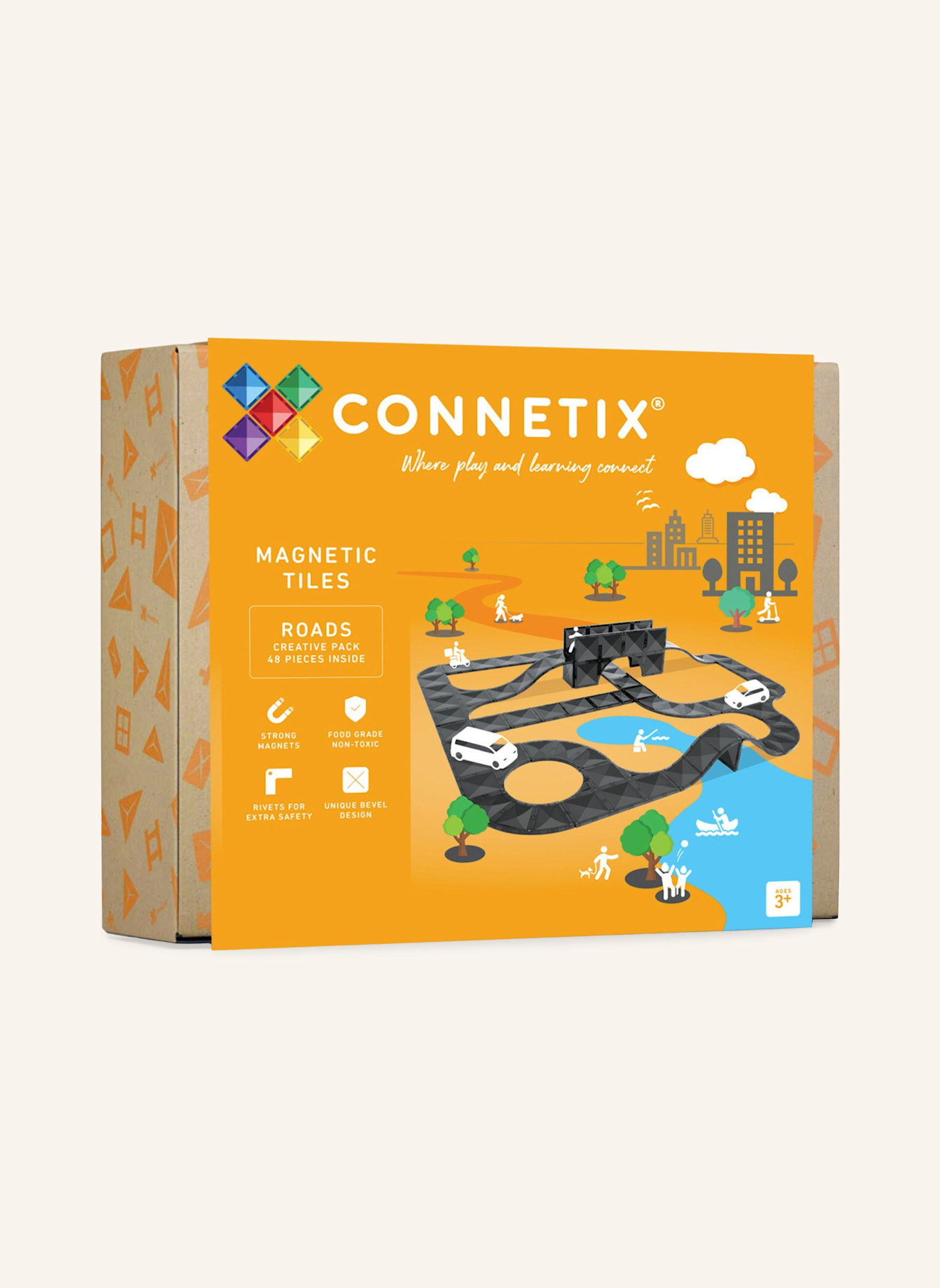 Connetix Creative-Set Roads: ORANGE