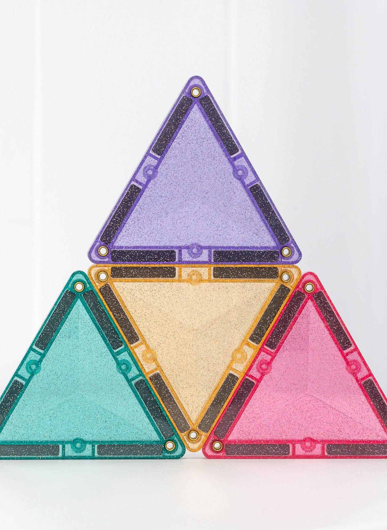 Connetix Glitter Schloss-Set: GELB