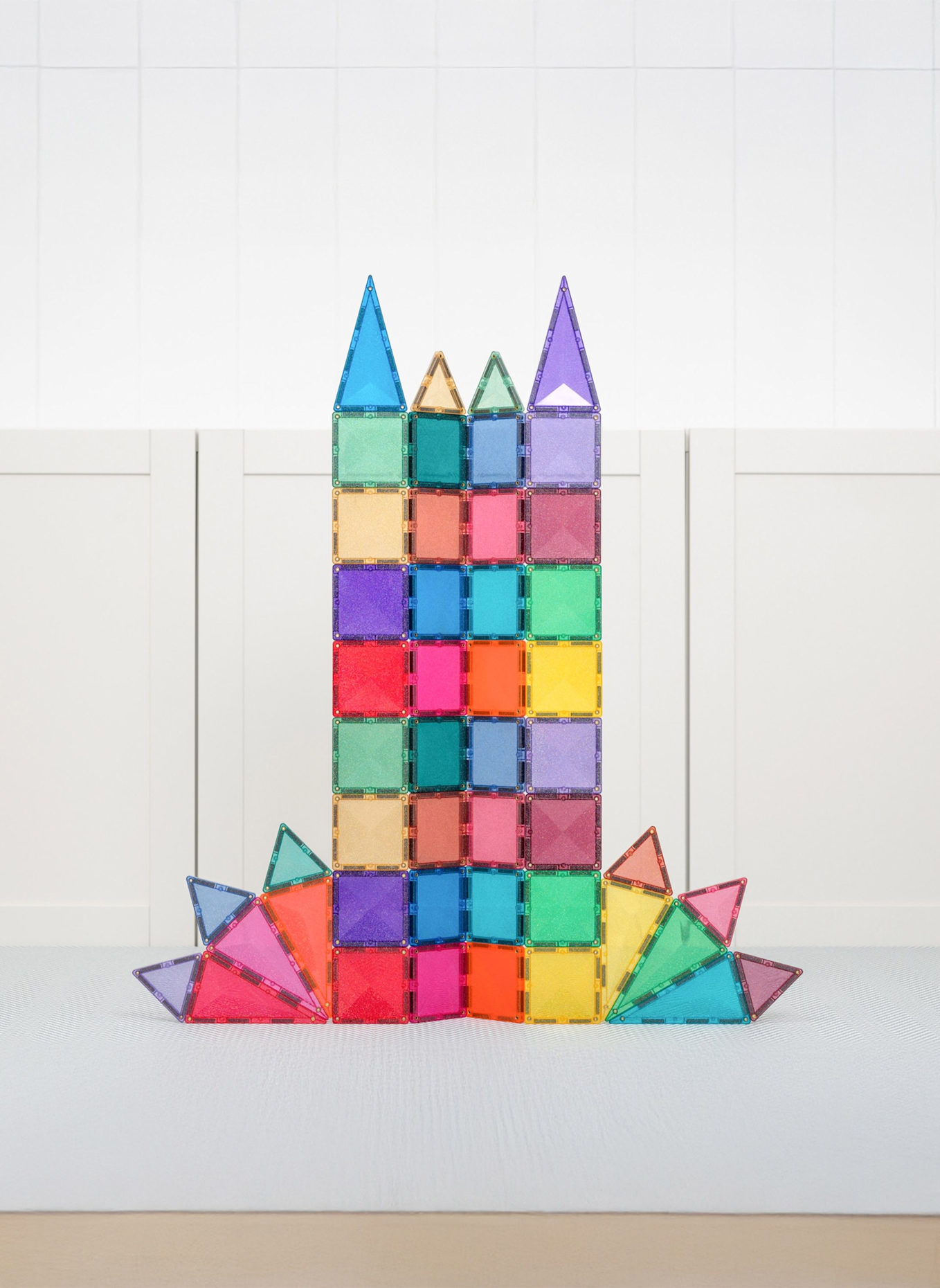 Connetix Glitter Schloss-Set: GELB