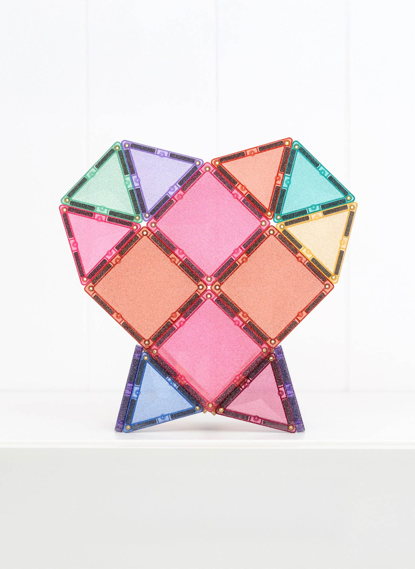 Connetix Glitter Schloss-Set: GELB