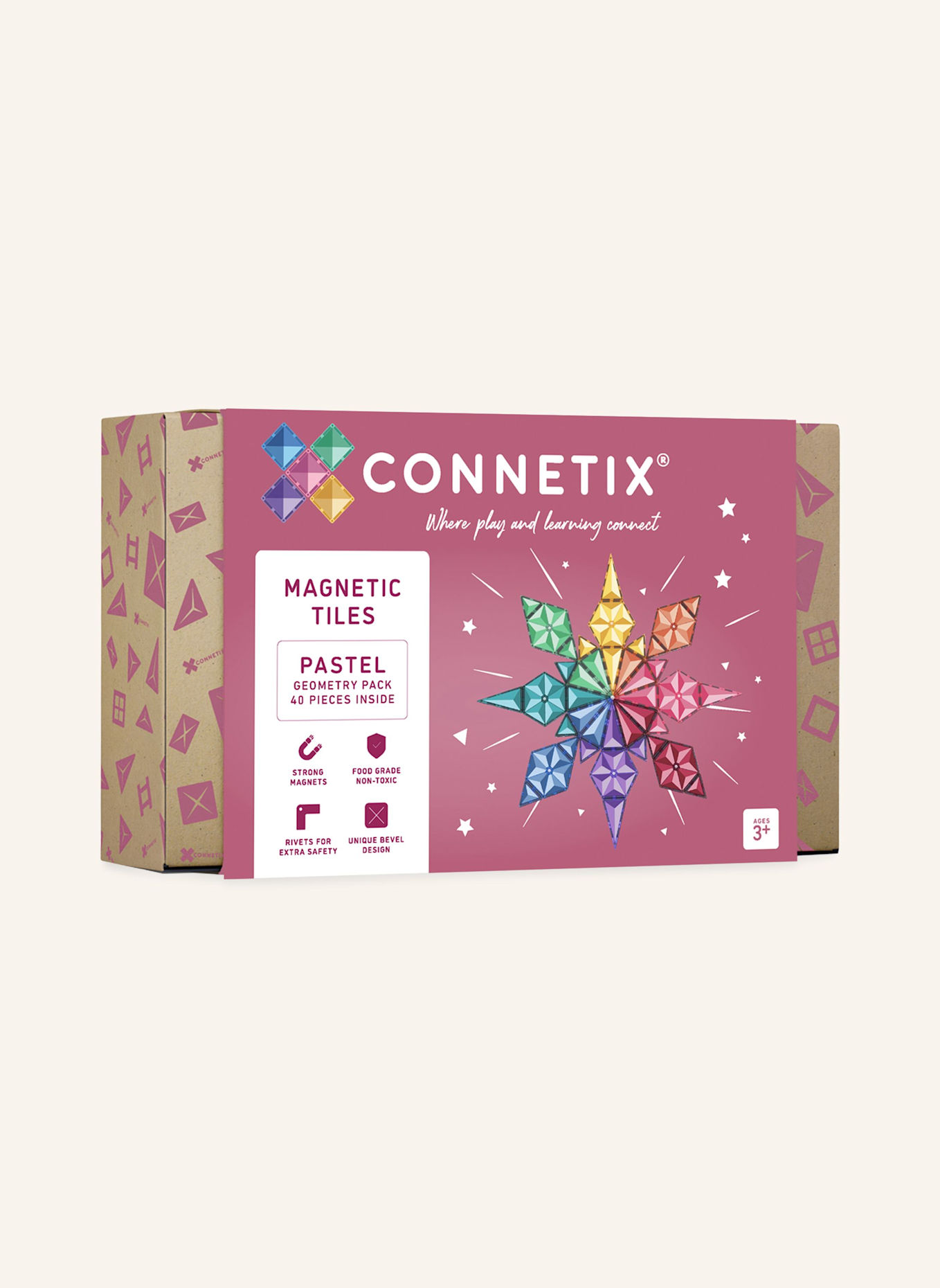 Connetix Geometrie-Set PASTELL: ROSA