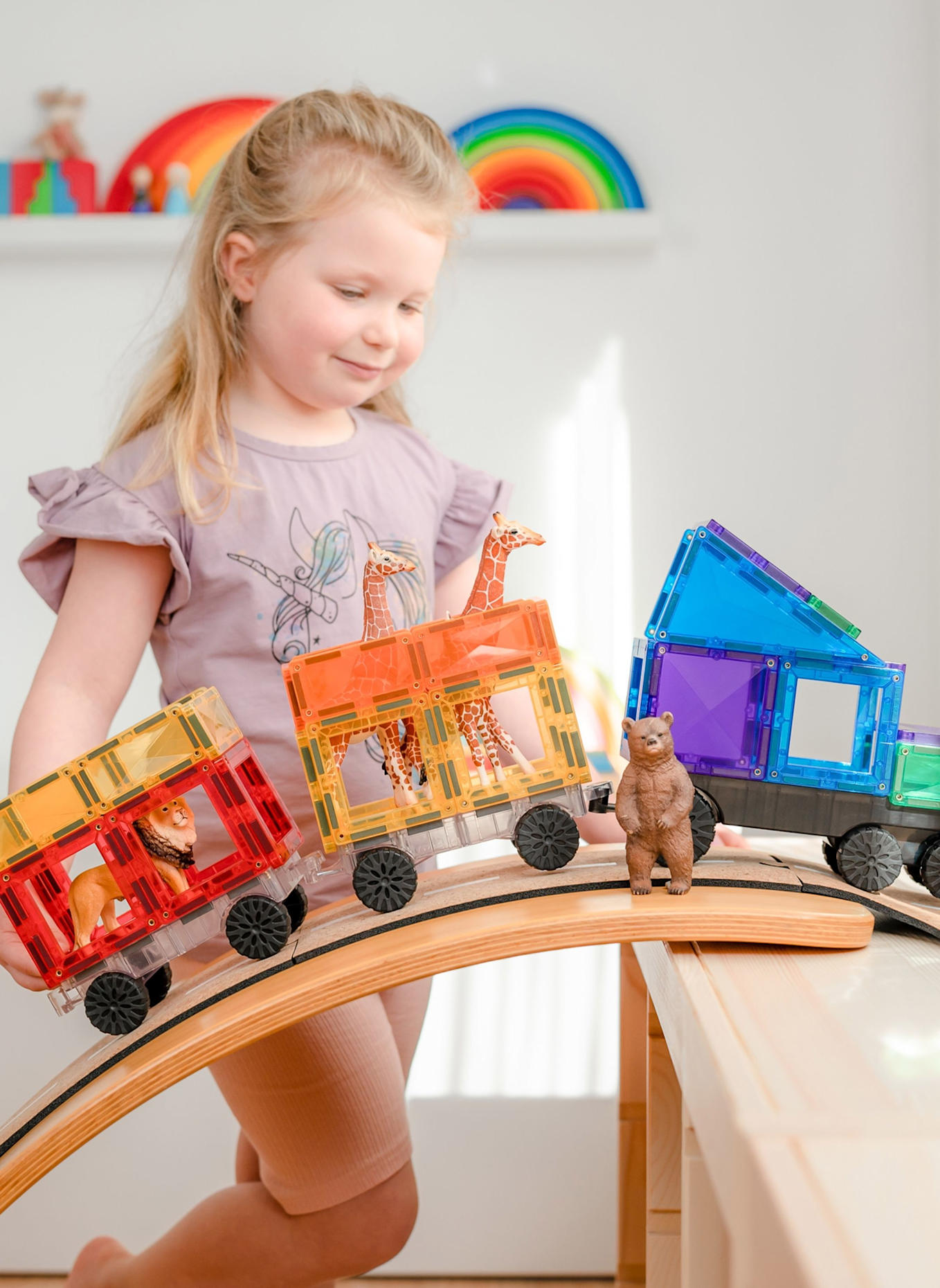 Connetix Transport-Set REGENBOGEN: BLAU