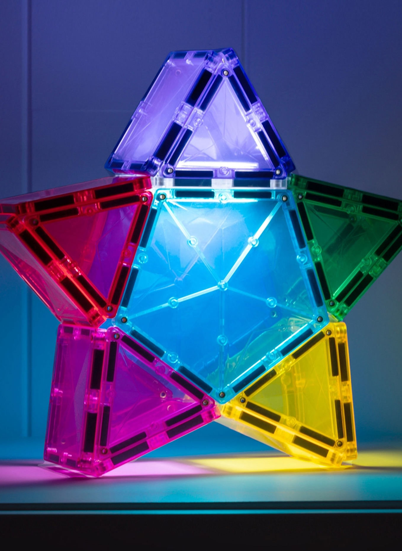 Connetix Light Star-Set: BLAU