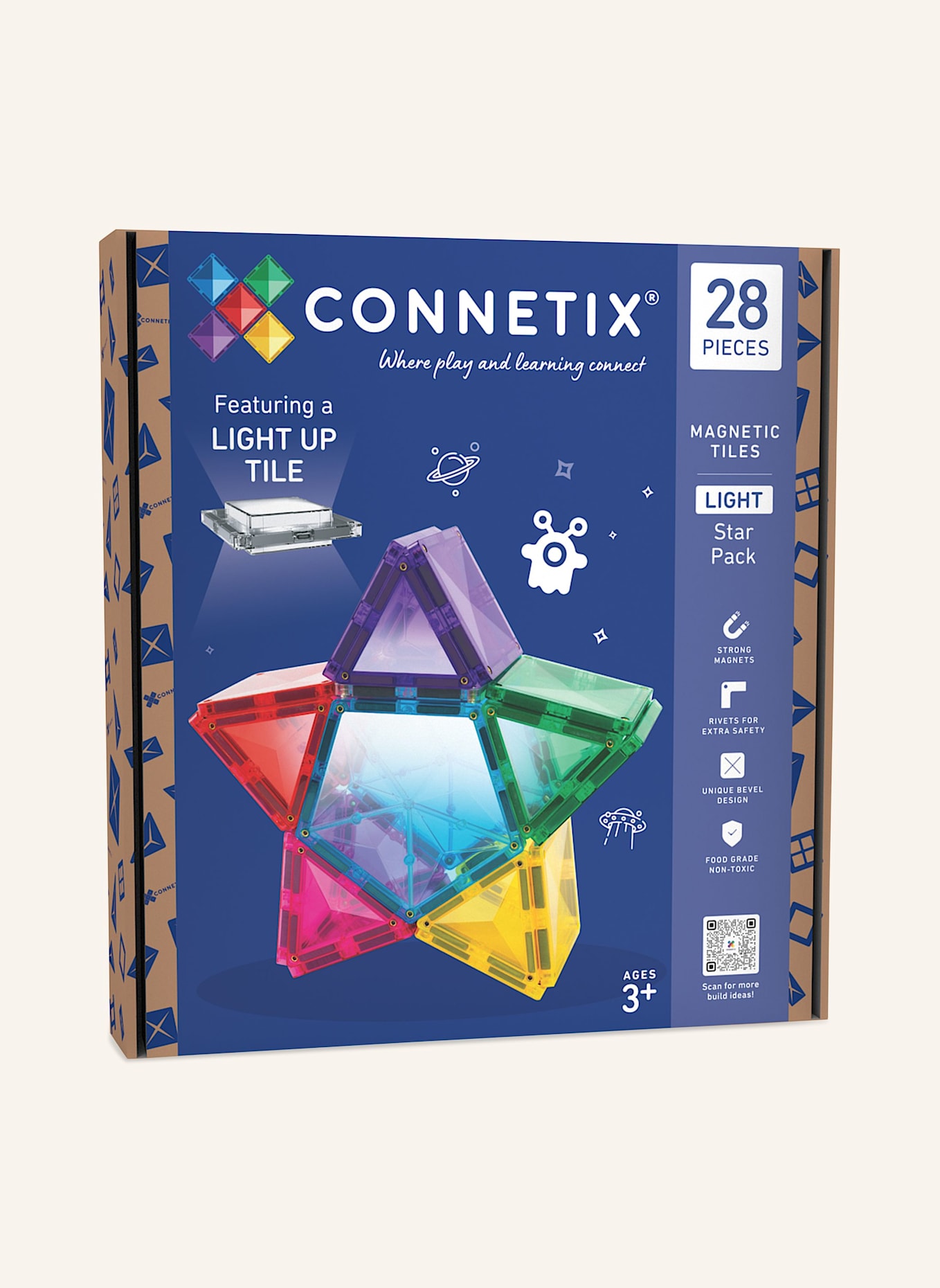 Connetix Light Star-Set: BLAU