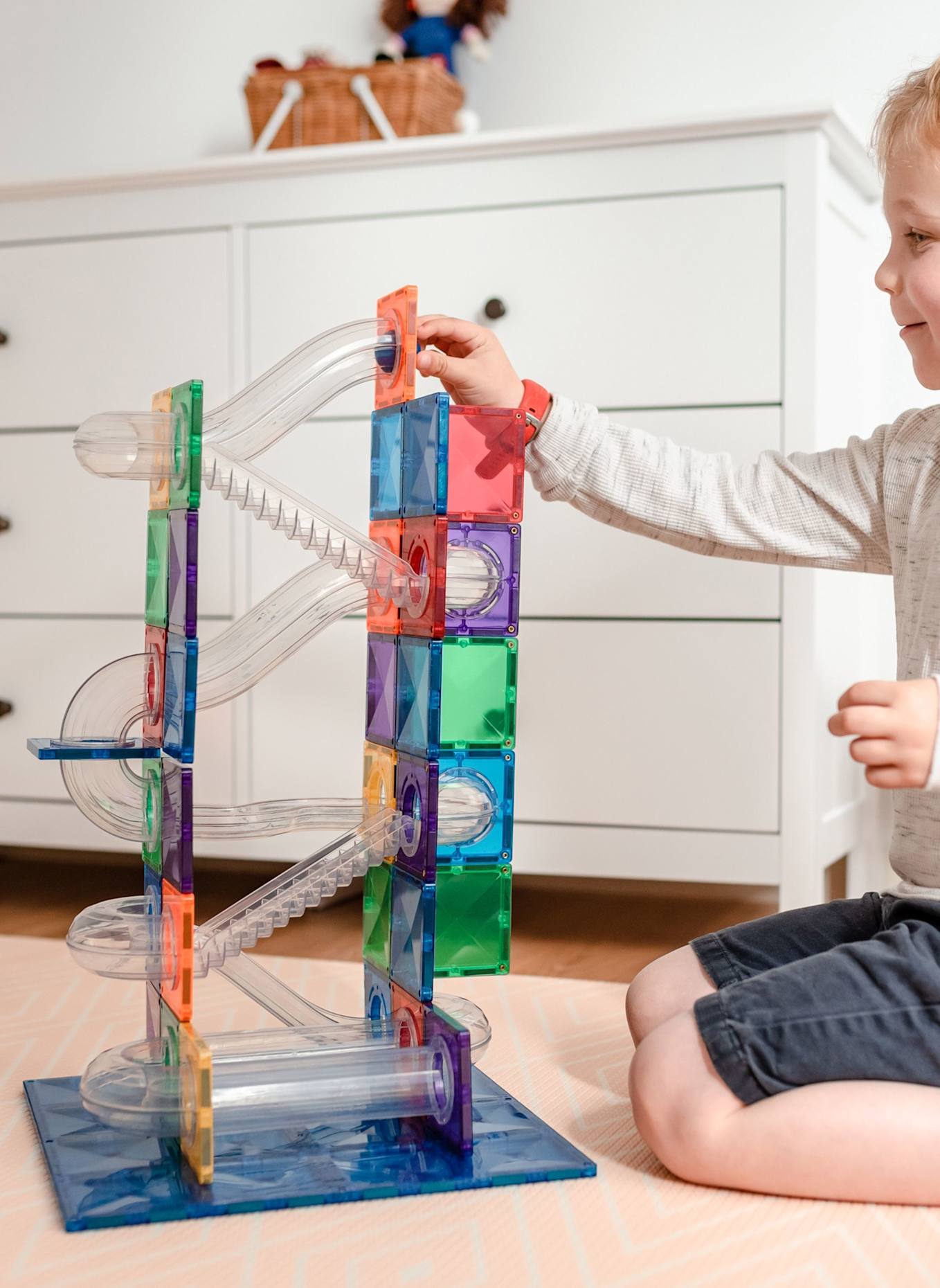 Connetix Kugelbahnen-Set REGENBOGEN: BLAU