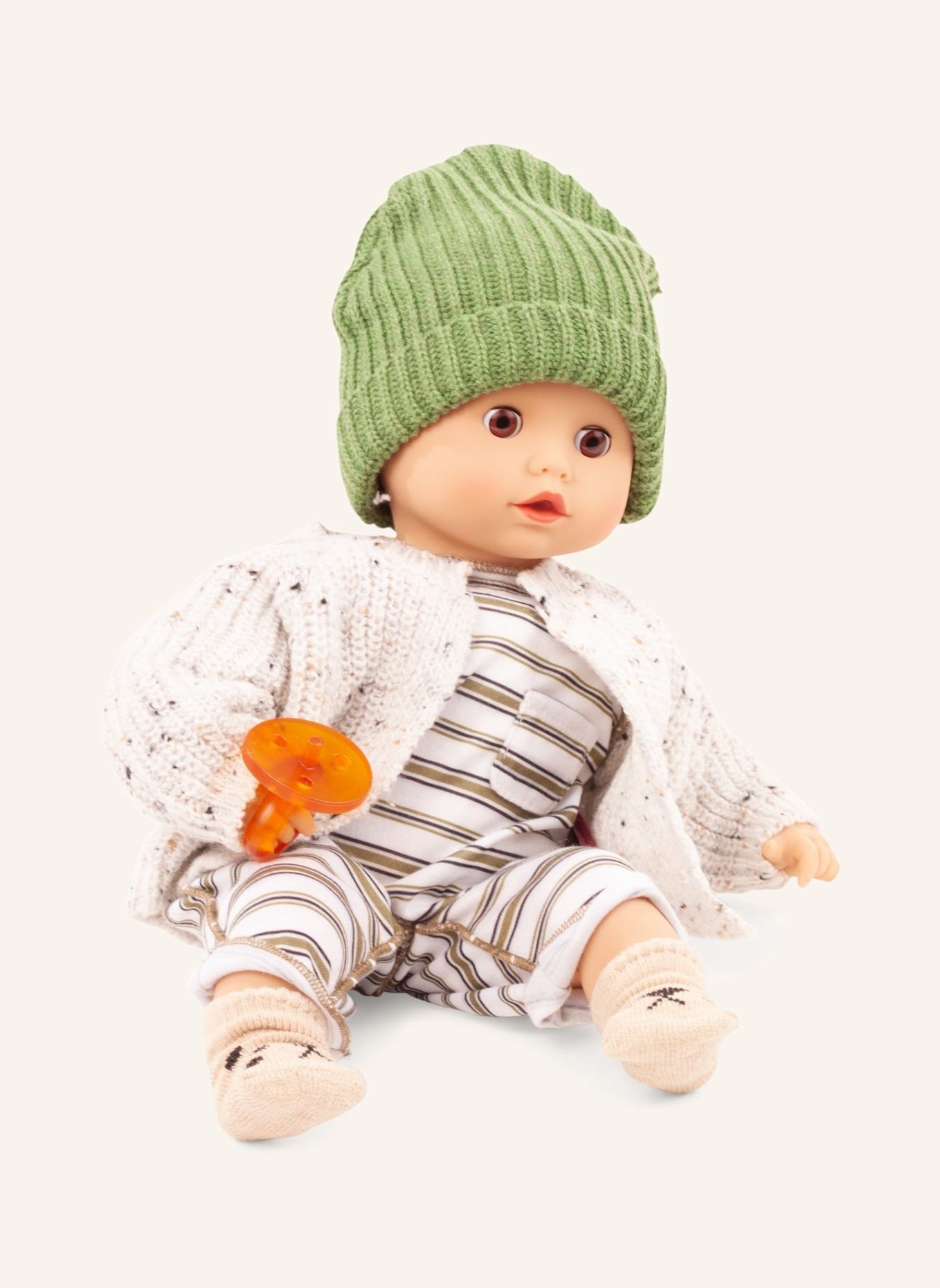 Götz Babypuppe Urban Stripes MUFFIN: GRÜN