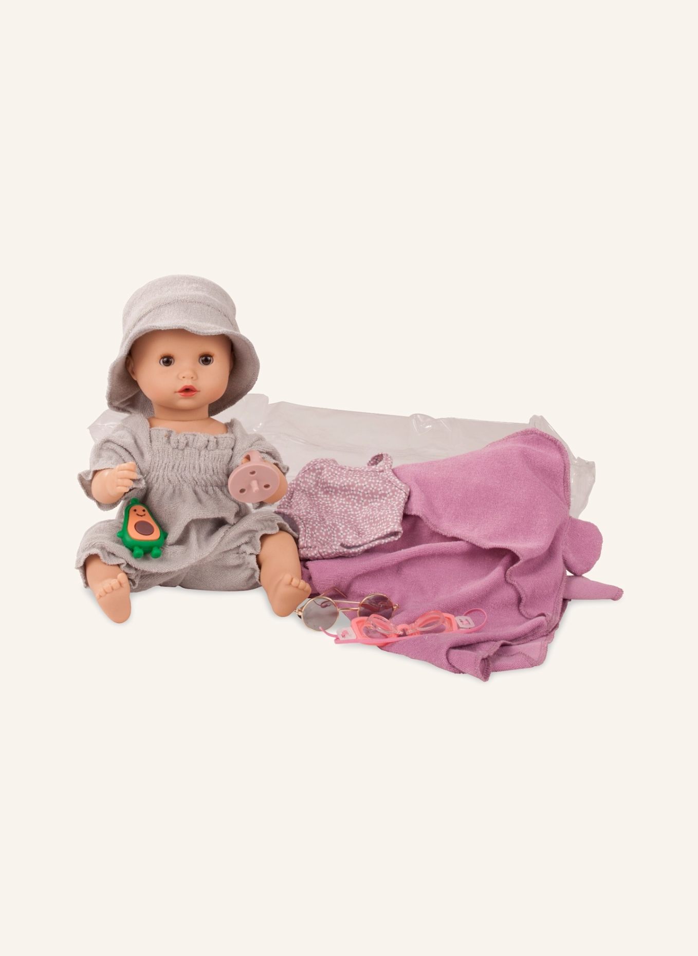Götz Babypuppe Girl Avocado Set SLEEPY AQUINI: ROSA