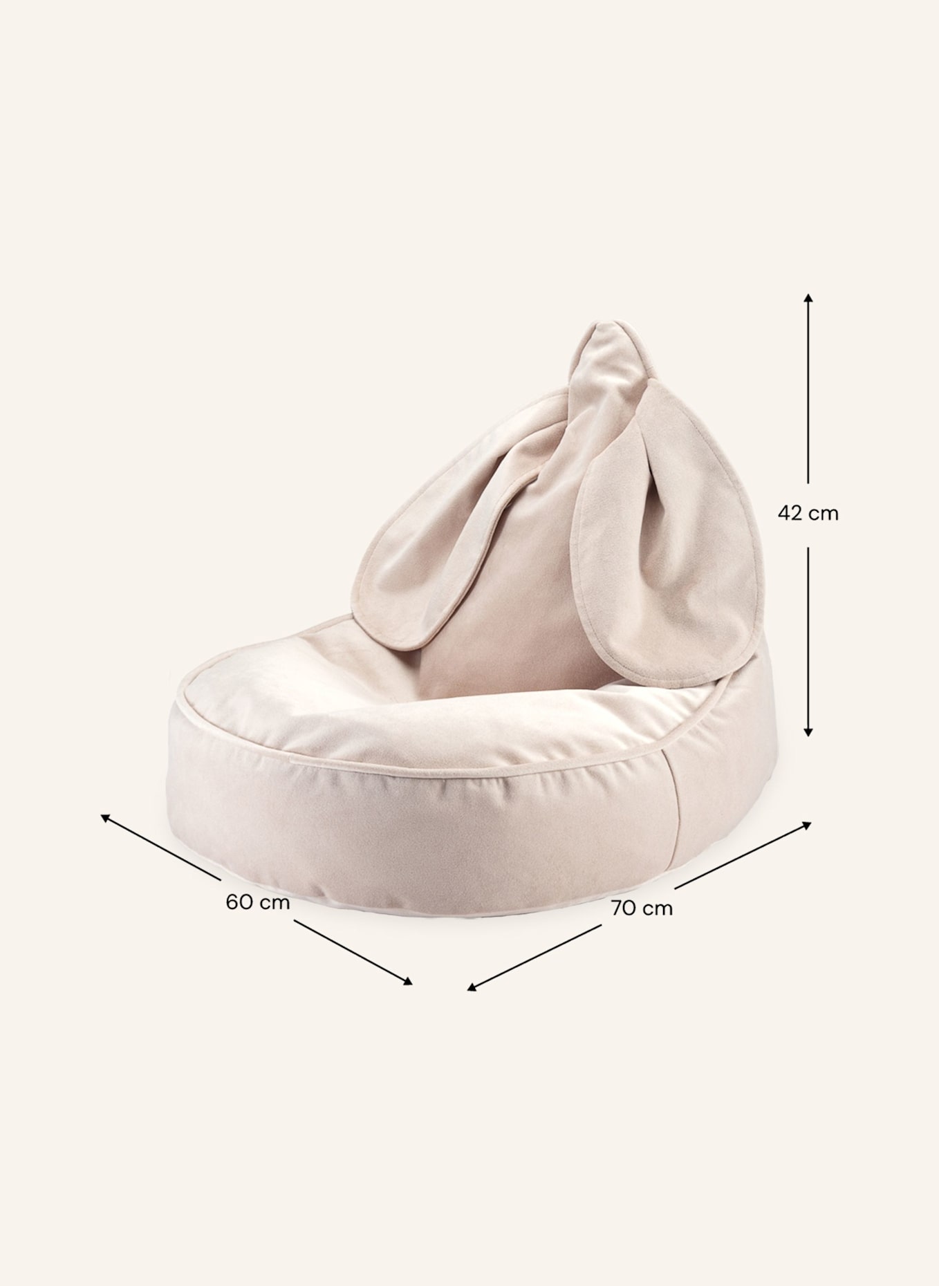 wigiwama Sitzsack BUNNY: CREME