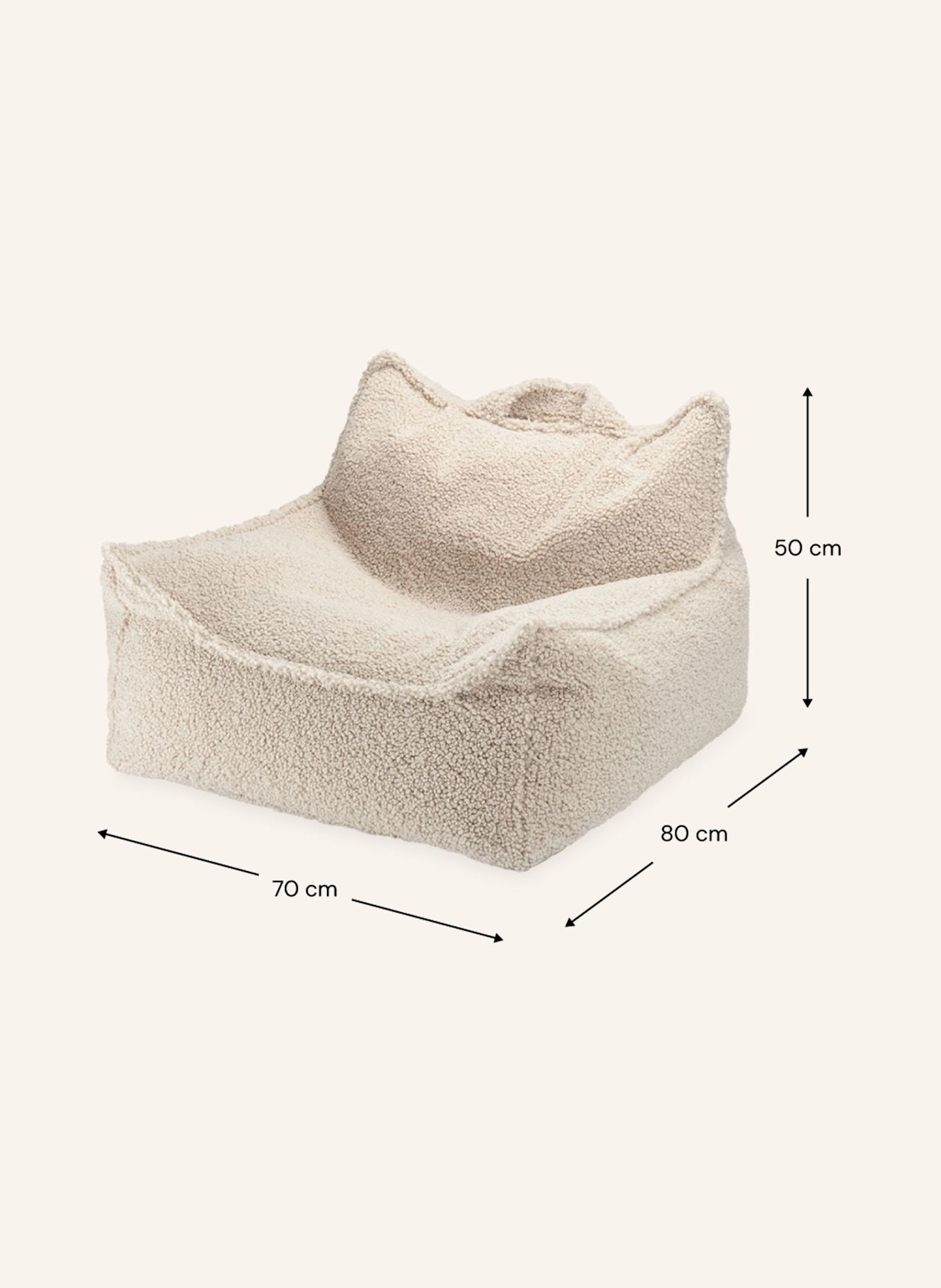 wigiwama Sitzsack SESSEL: TAUPE