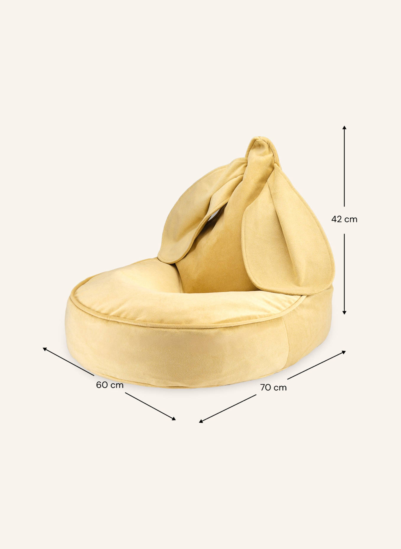 wigiwama Sitzsack BUNNY: GOLD